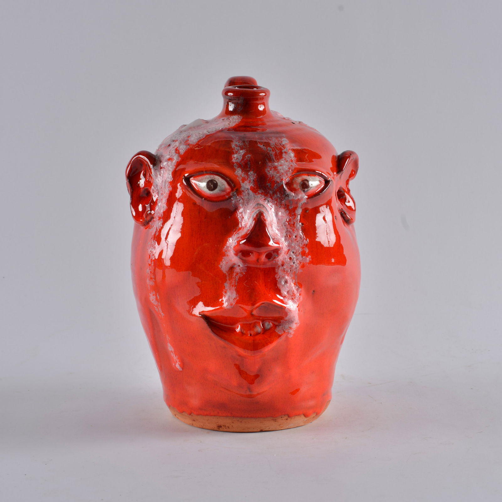 David Meaders RED Face Jug (1 of 8)