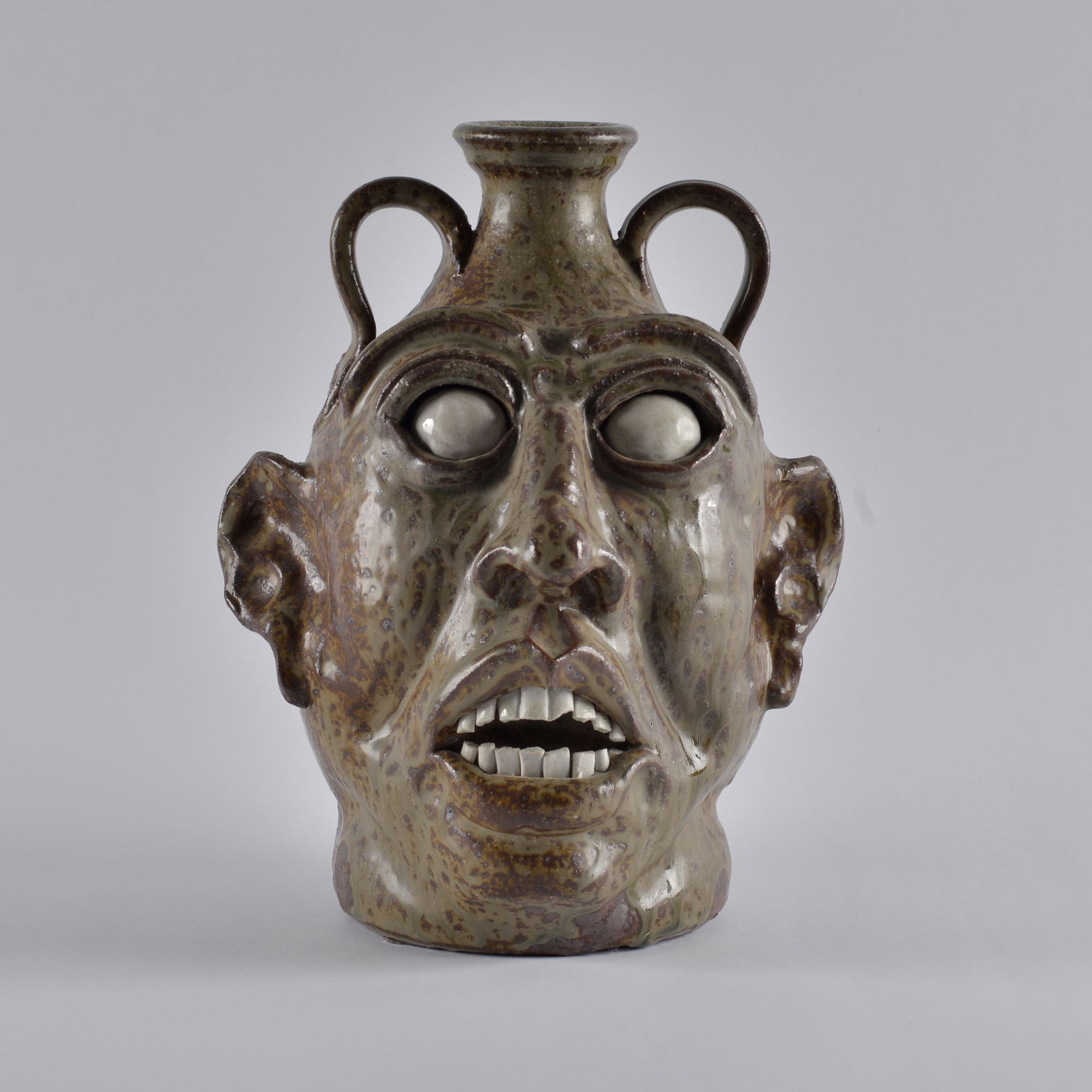Peter Lenzo Face Jug dated 2000 (1 of 5)