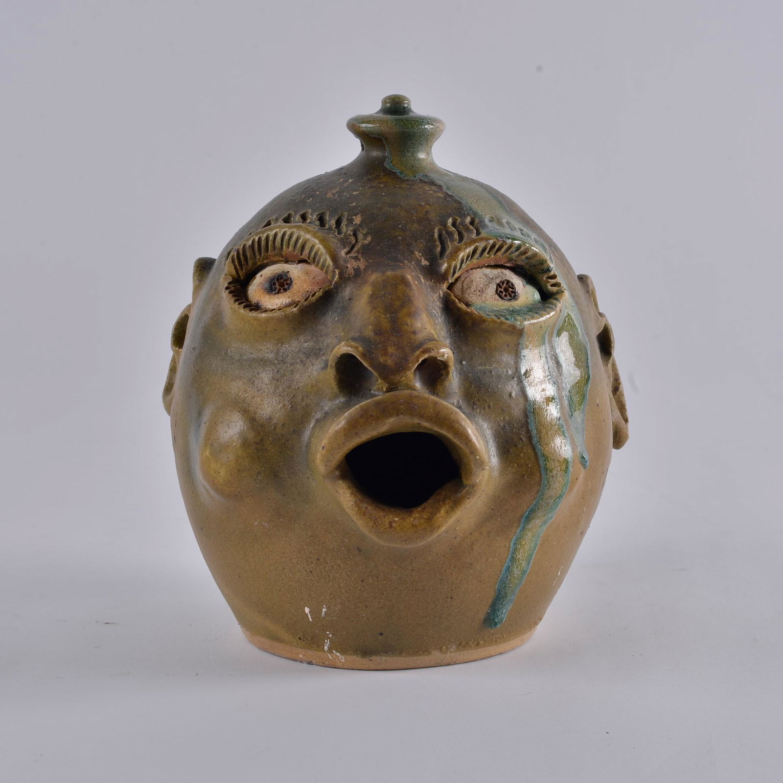 Billy Ray Hussey bird house face jug (1 of 3)