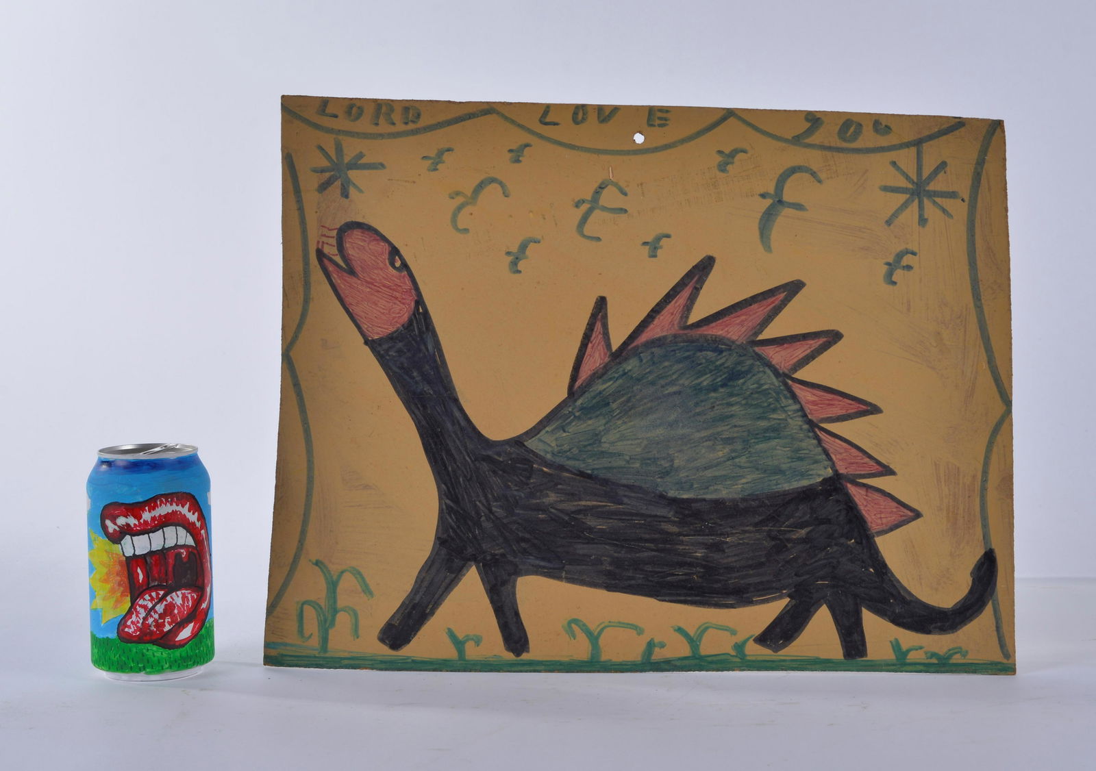 RA Miller (dinosaur on masonite) (1 of 2)