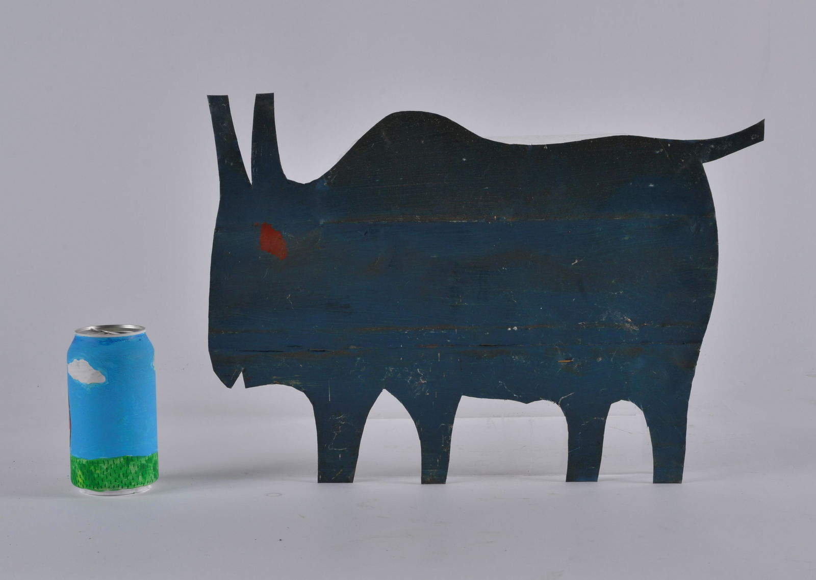 RA Miller Cut Out Tin (blue goat) (1 of 3)