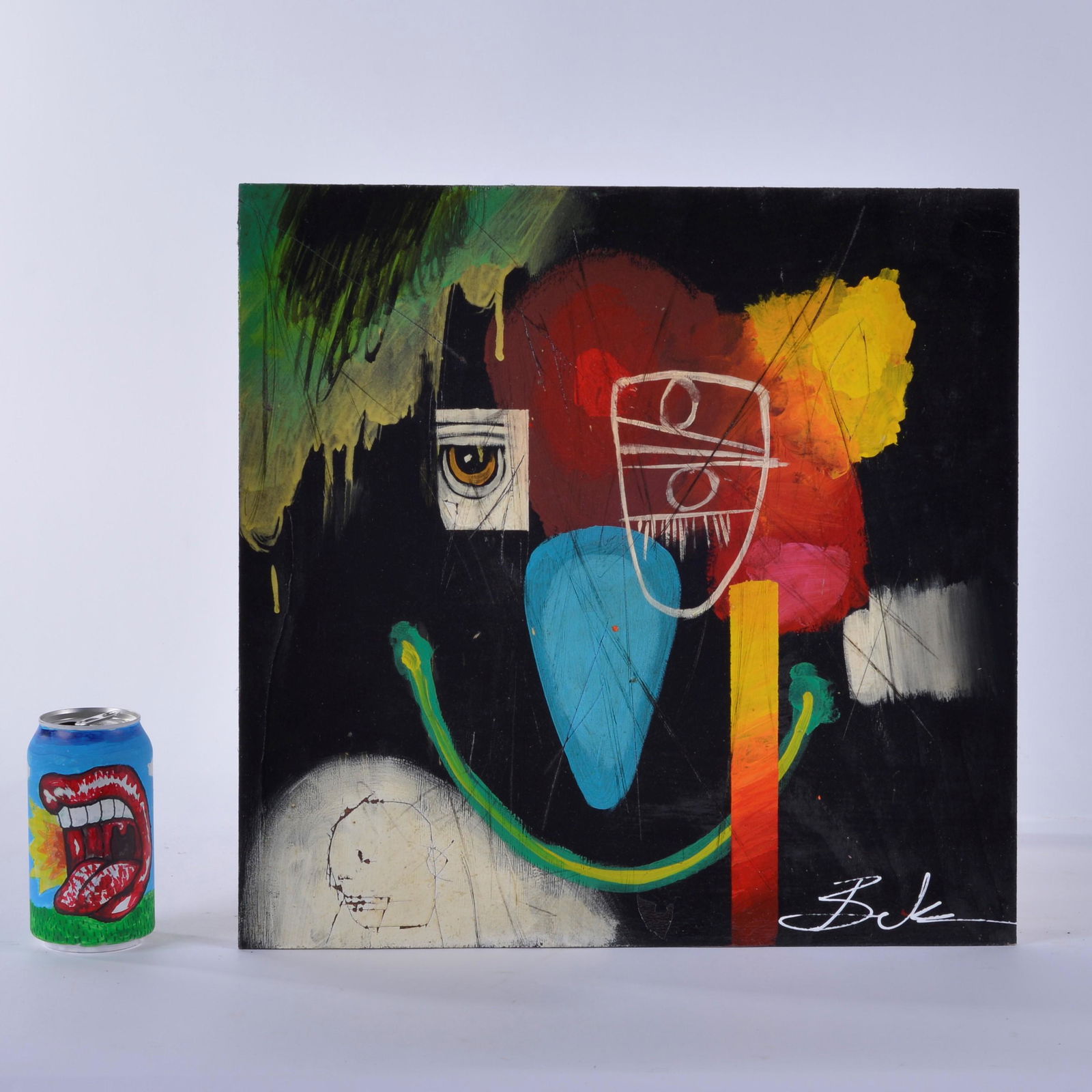 Michael Banks painting on wood (1 of 4)