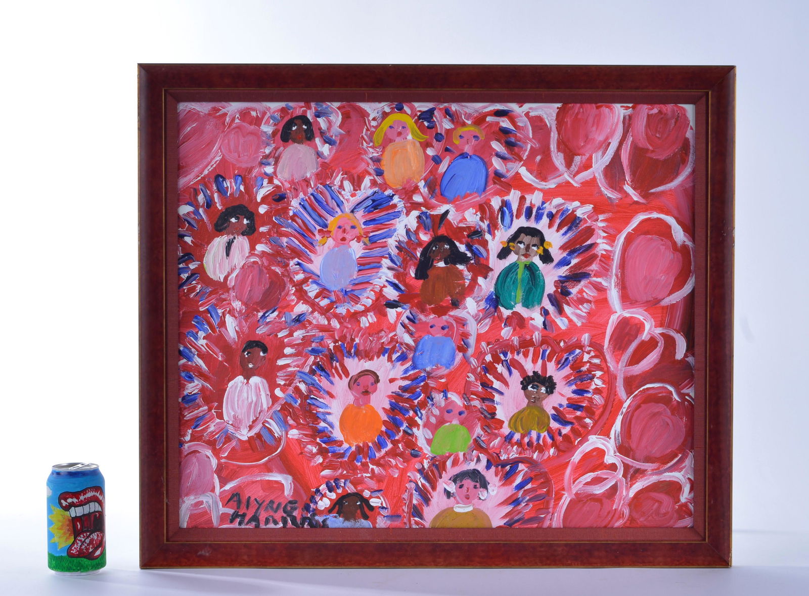 Alyne Harris painting (red hearts) (1 of 4)