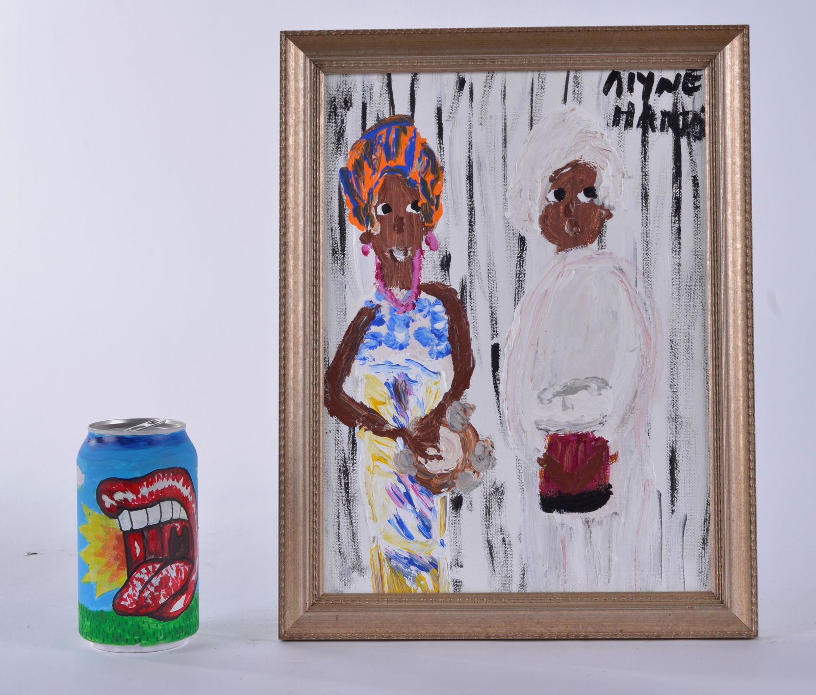 Alyne Harris painting (white dress) (1 of 3)