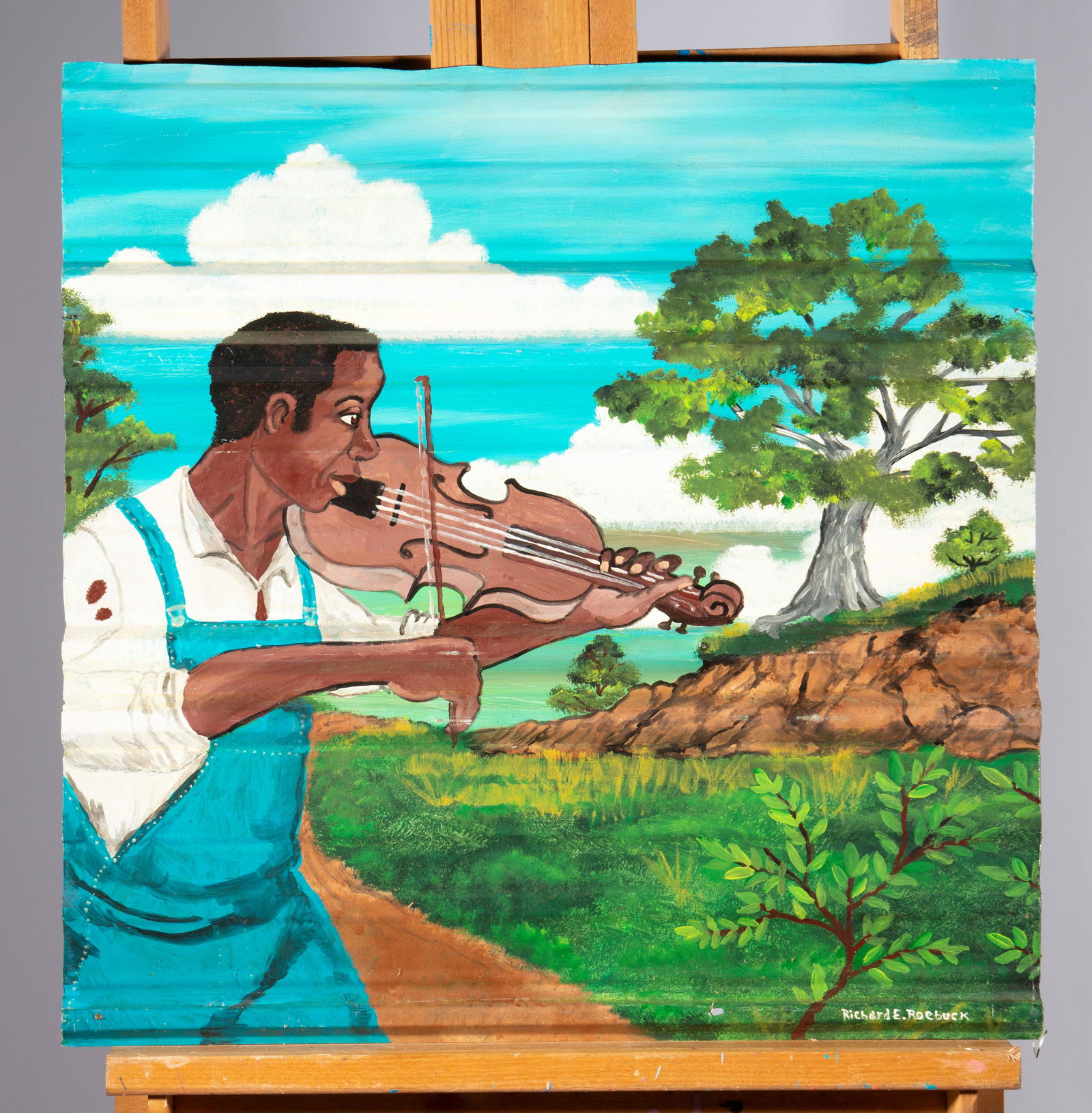 Richard E Roebuck painting (violin) (1 of 4)