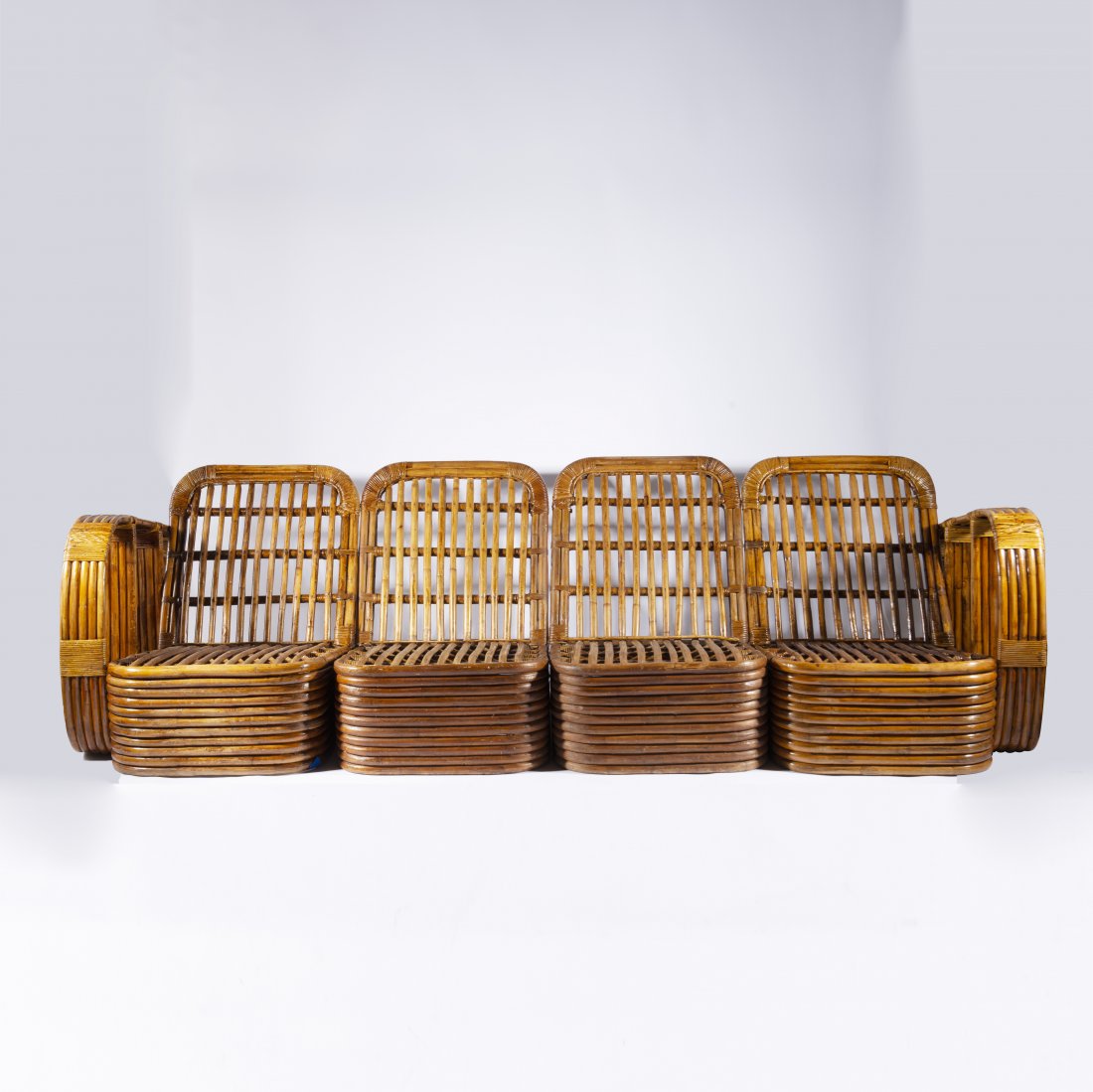 Paul Frankl Rattan Sofa and Chair (1 of 11)