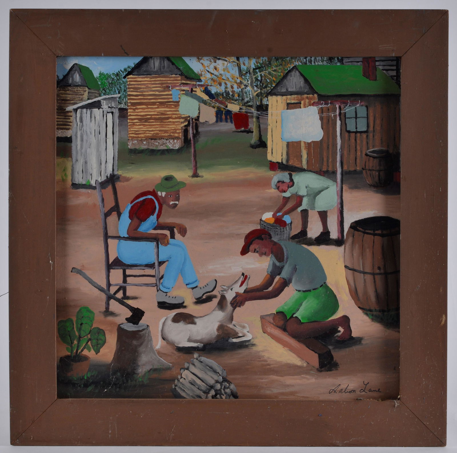 Arbon Lane painting (playing with dog) (1 of 5)