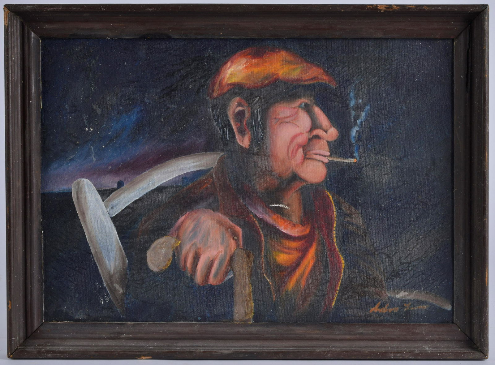 Arbon Lane painting (man smoking) (1 of 5)