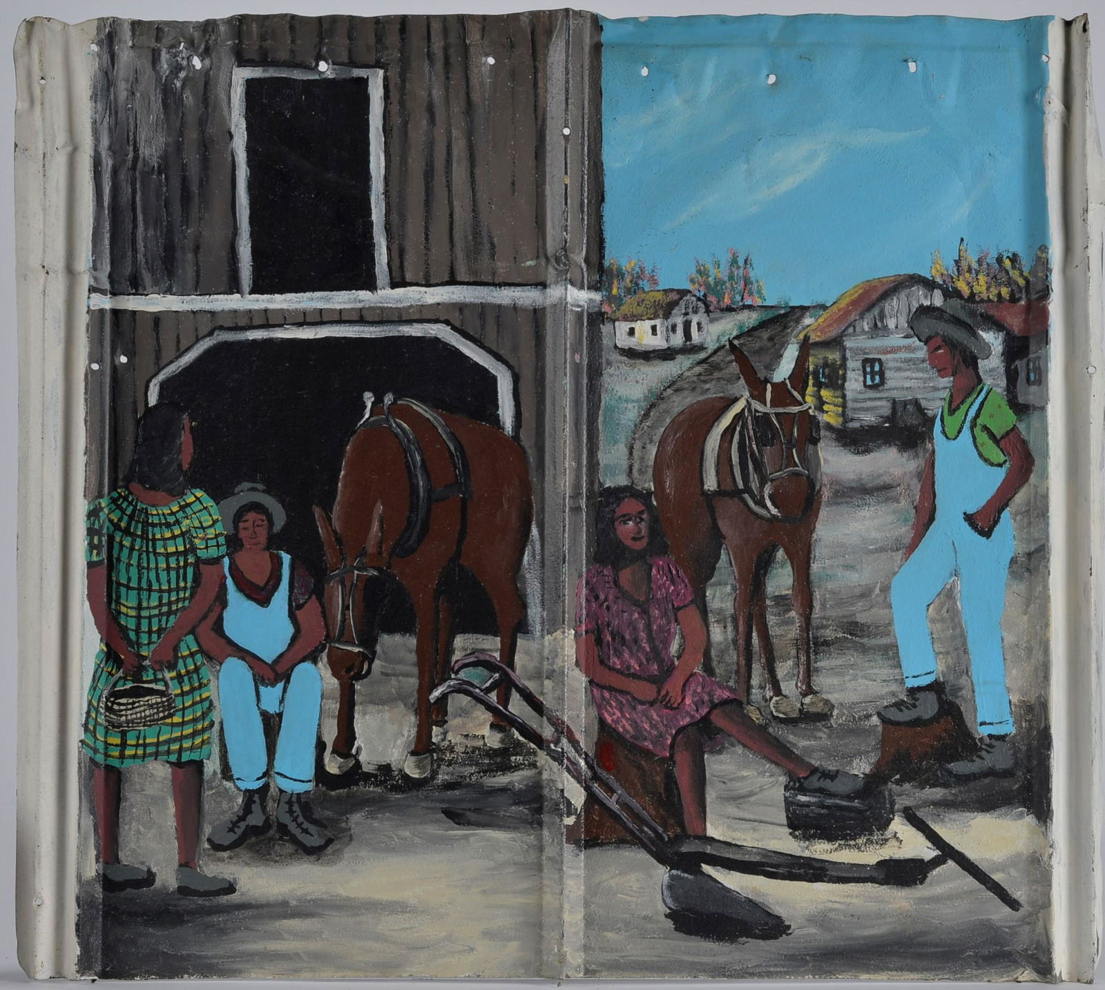 Arbon Lane painting (3 on tin) (1 of 6)