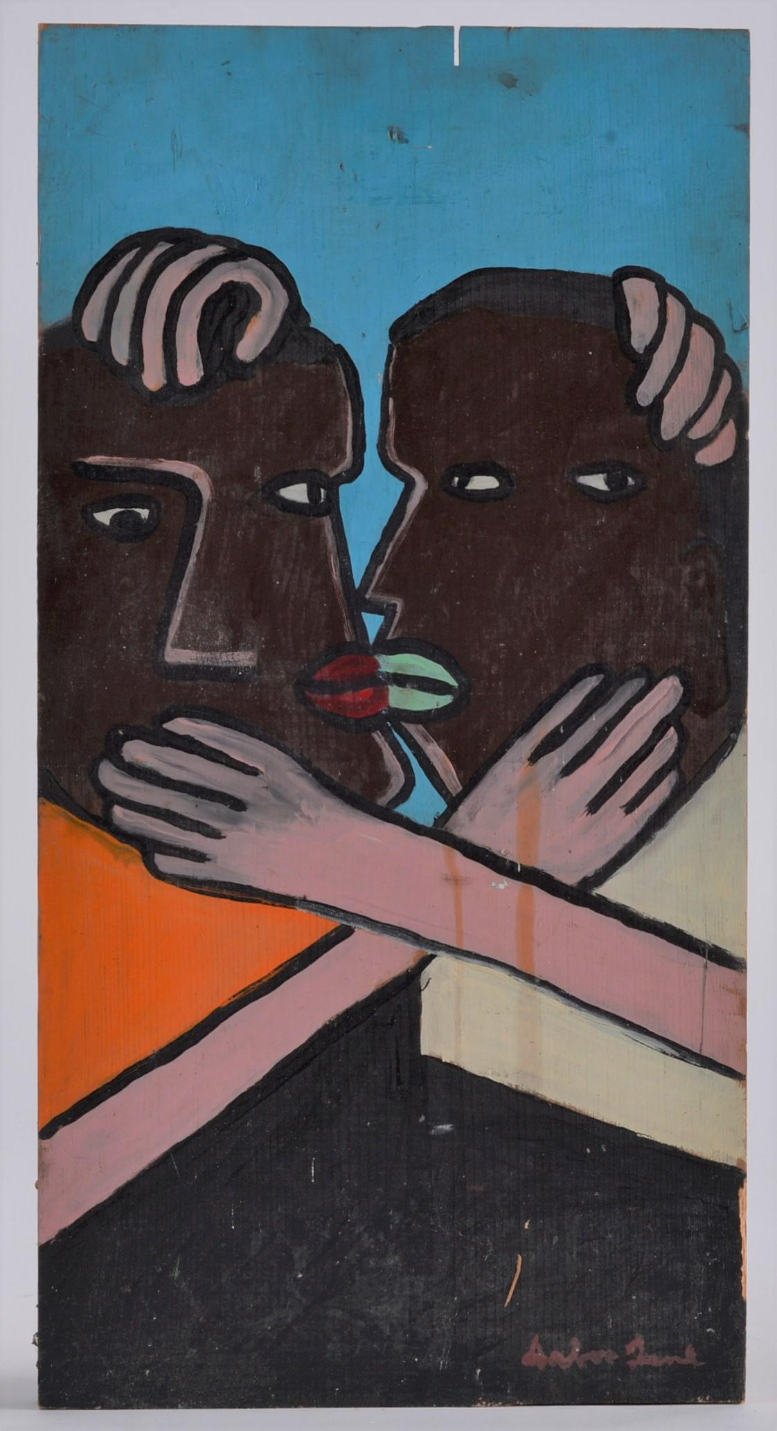 Arbon Lane Painting (kissing) (1 of 7)