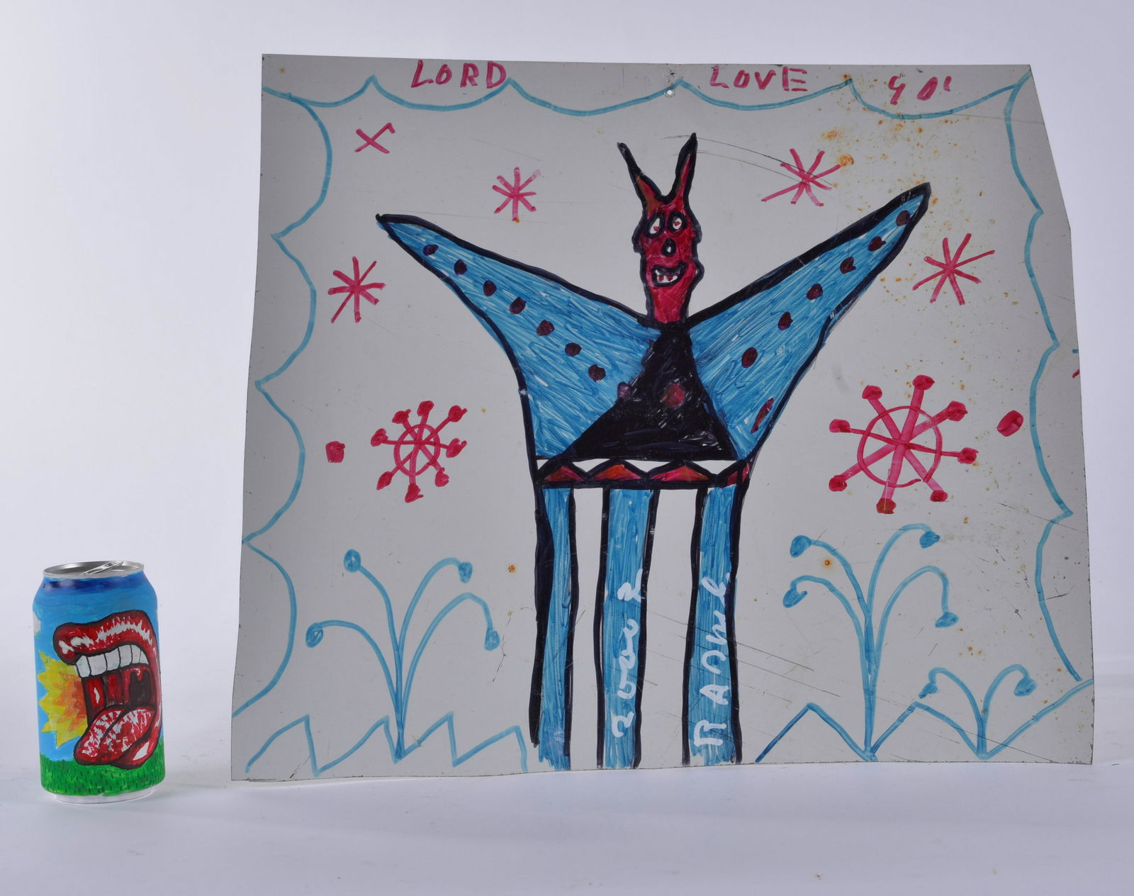 RA Miller Marker on tin (red faced  honred angel) (1 of 2)