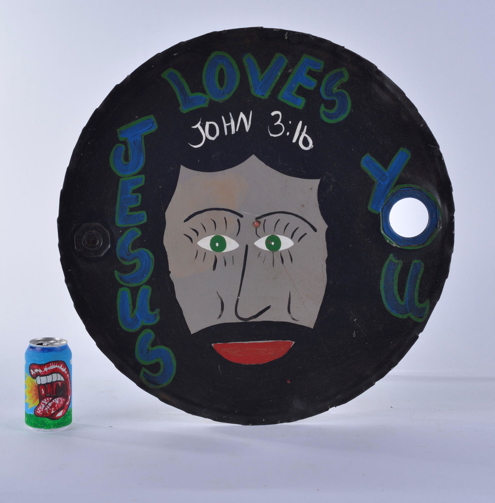 Benny Carter Oil Drum Lid painted (1 of 4)