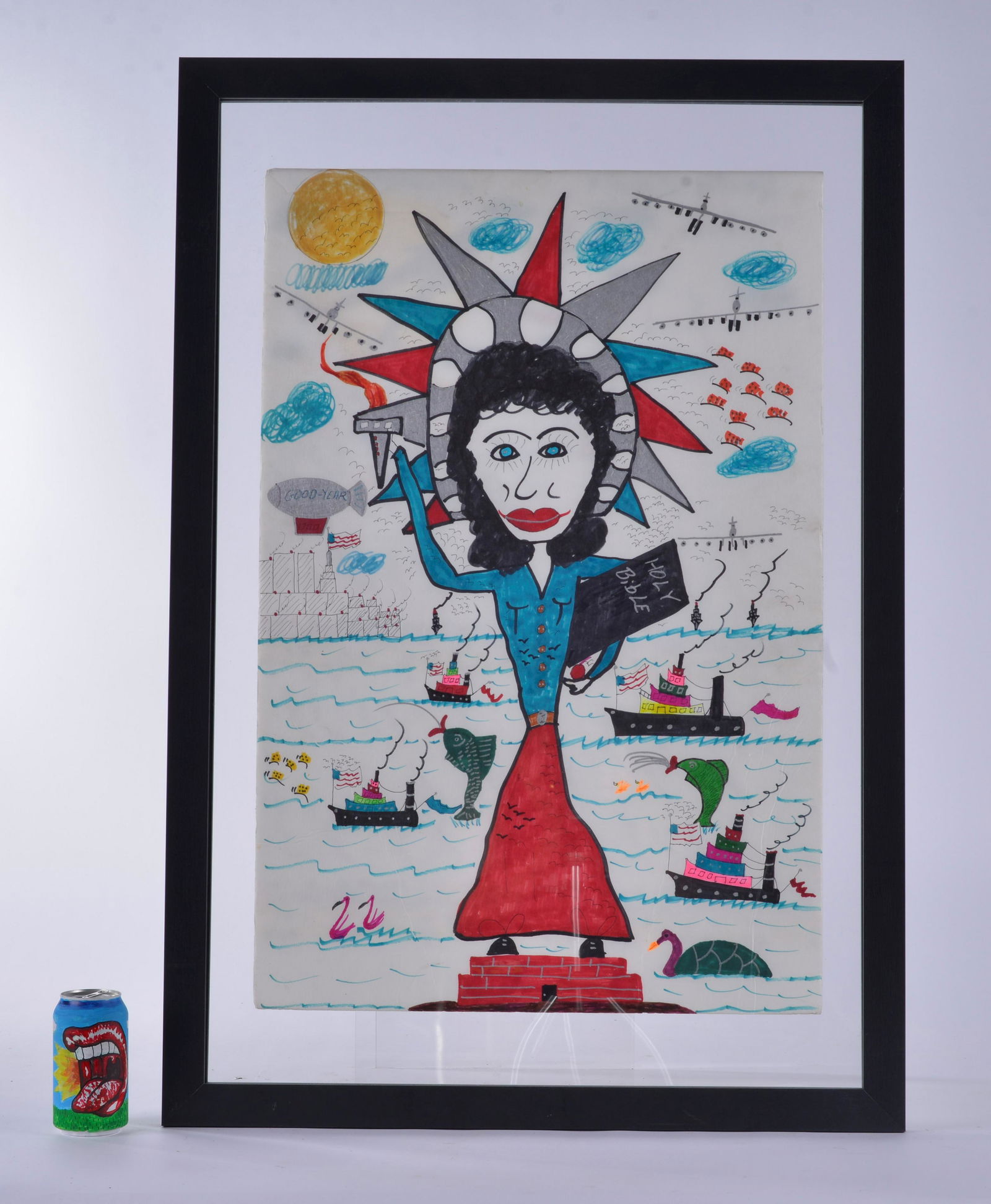 Benny Carter Folk Art (framed double sided) (1 of 2)