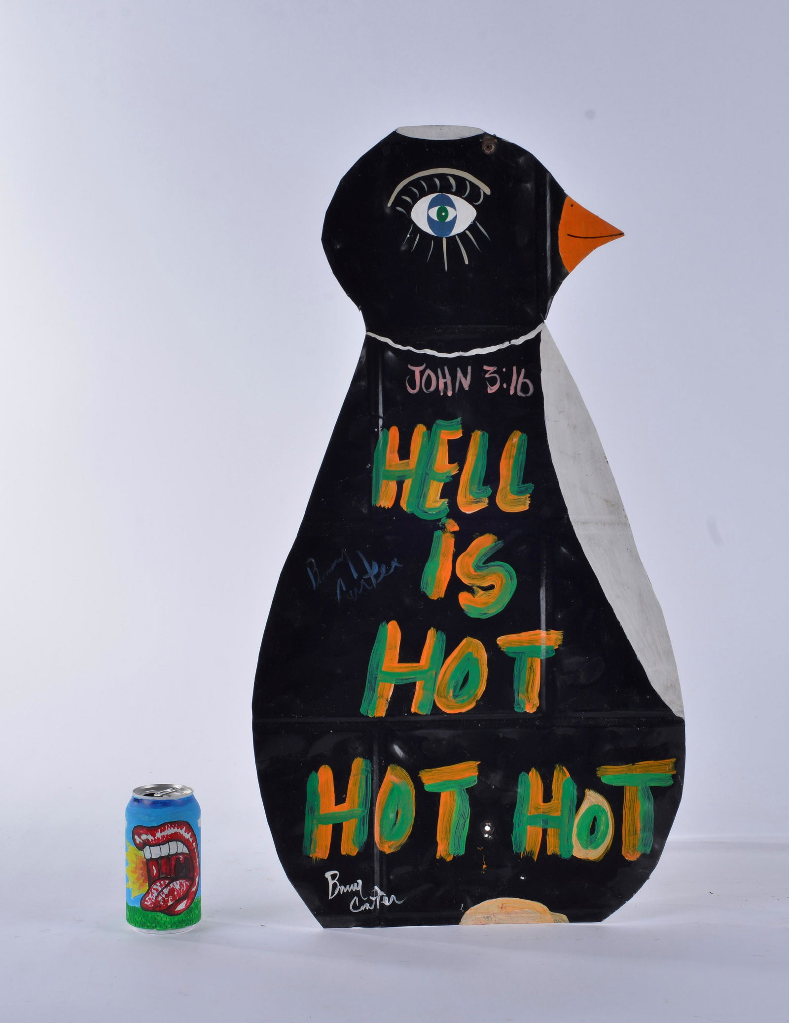 Benny Carter Folk Art Tin Cutout (penguin) (1 of 2)