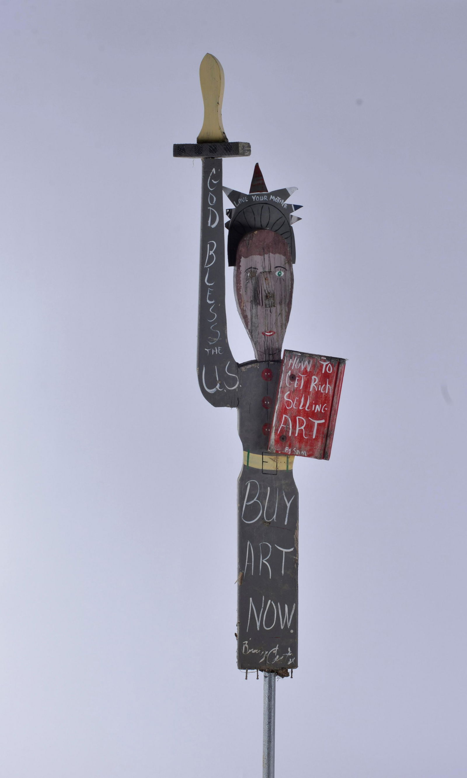 Benny Carter Folk Art Tin Cutout (statue of liberty) (1 of 7)