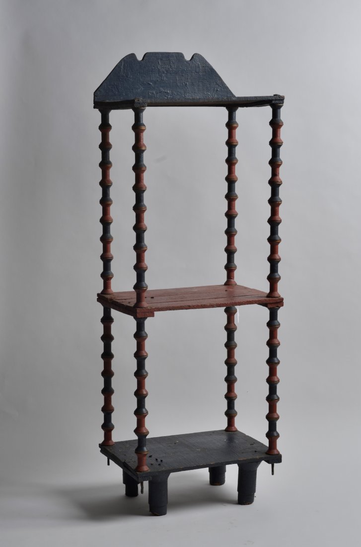 Folk Art Spool Made Stand (1 of 4)