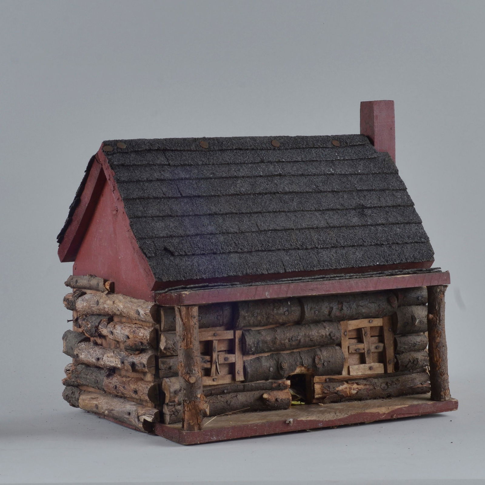 Benny Carter (environmental) Log Cabin Bird House (1 of 3)