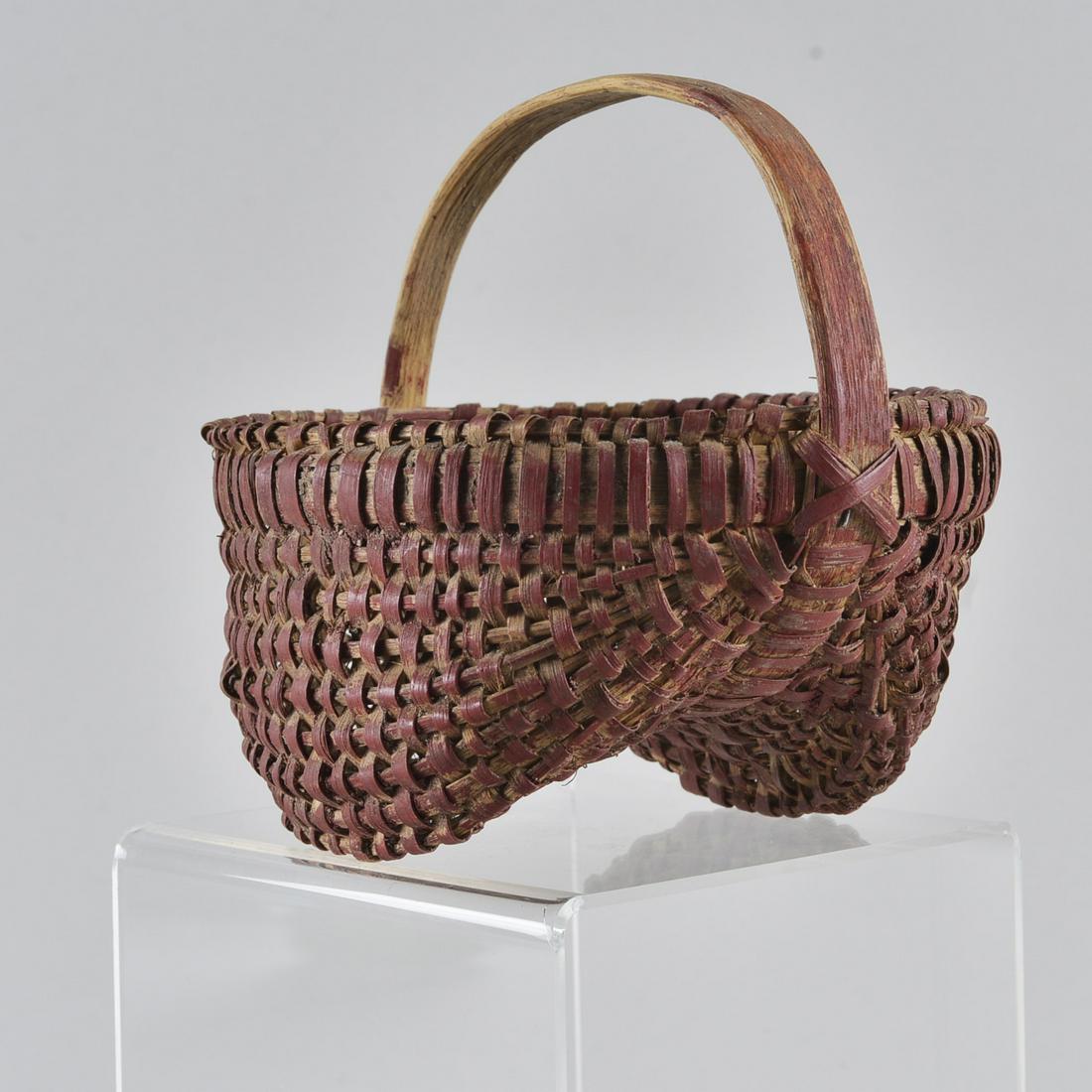 Antique Painted Oak Split Basket (1 of 5)