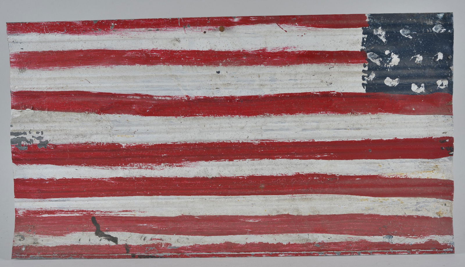 RA Miller Painted Tin Flag (1 of 2)