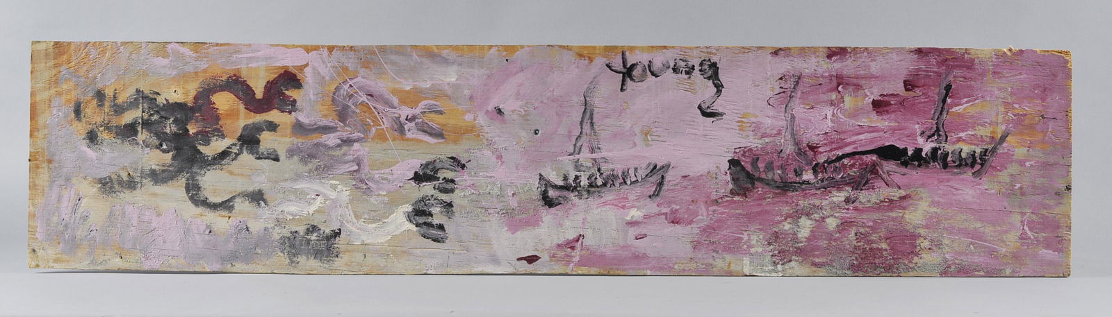 Purvis Young Painting on Plywood (sailboats) (1 of 5)