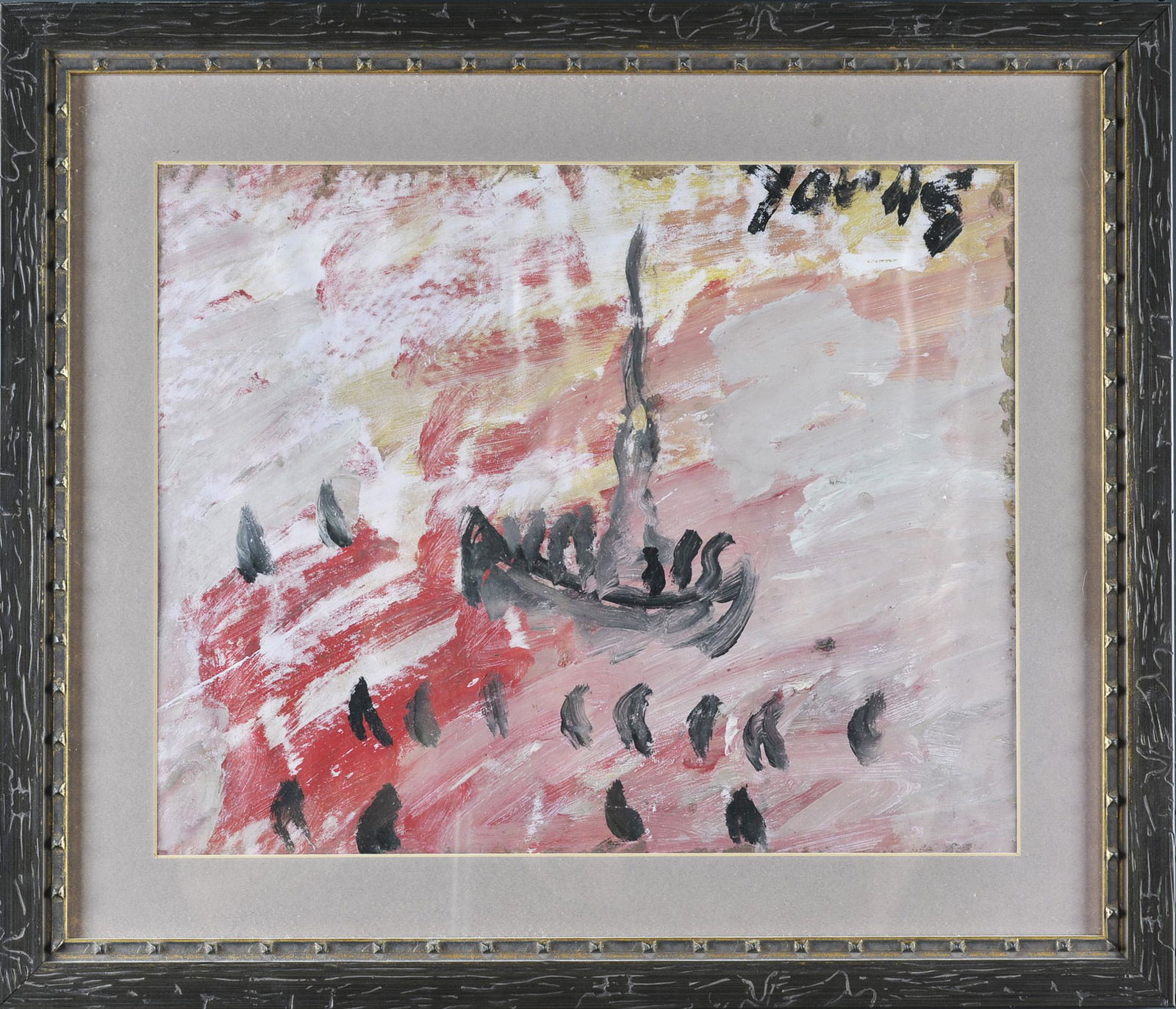 Purvis Young Painting framed Sailboat (1 of 1)