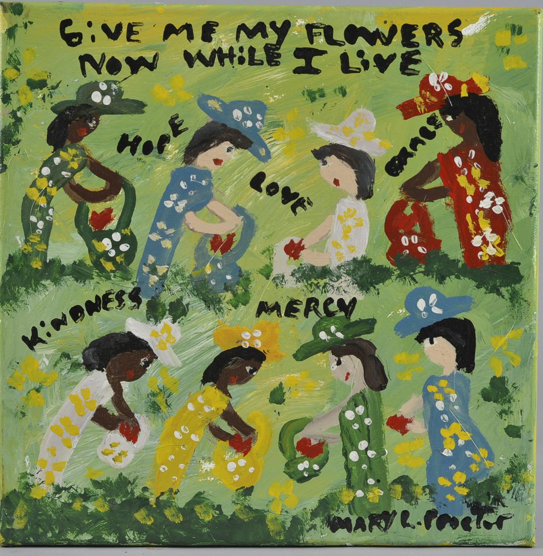 Mary Proctor Painting Give me my Flowers (1 of 4)