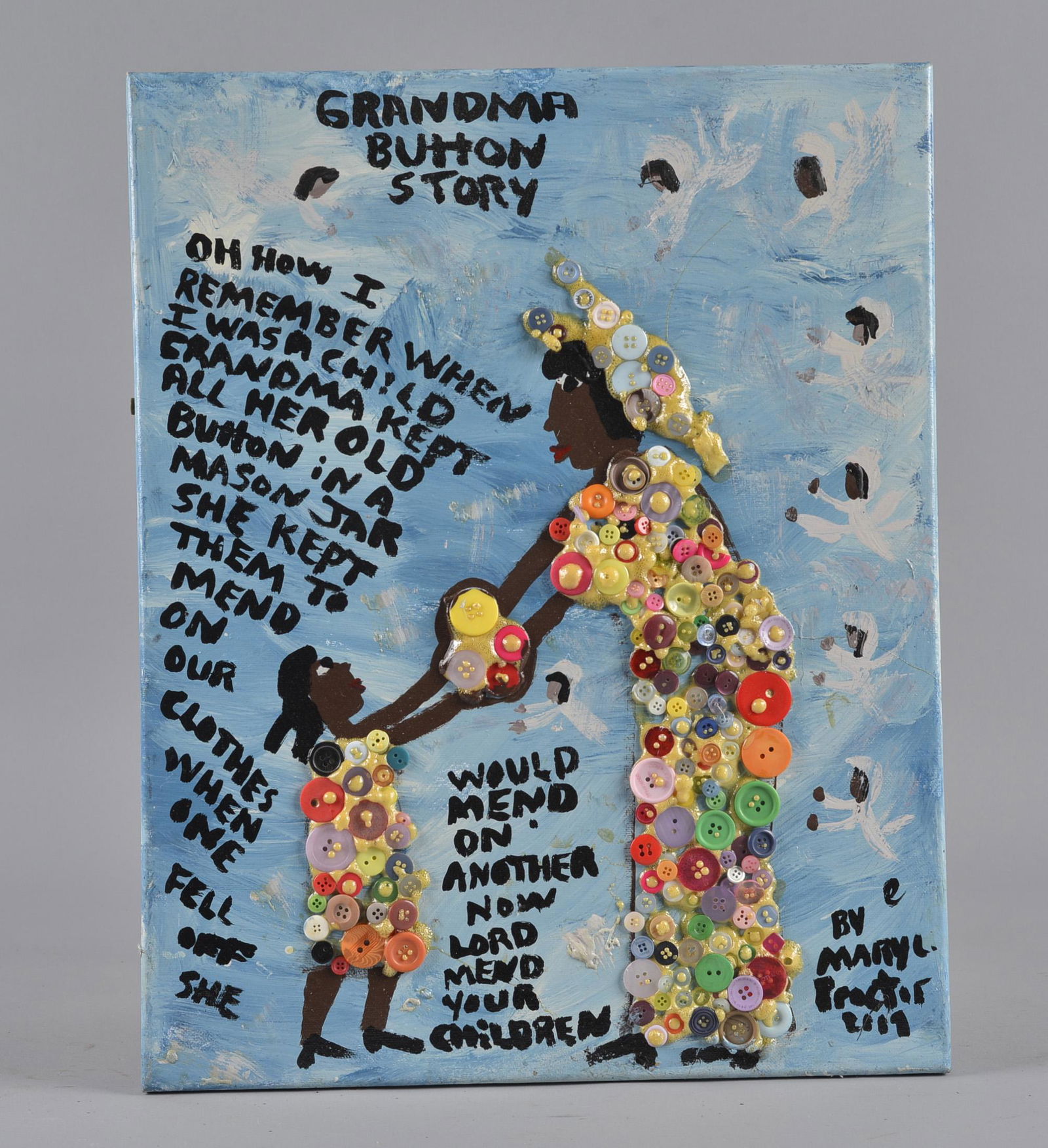 Mary Proctor Paint on Canvas Grandma Buttons (1 of 4)