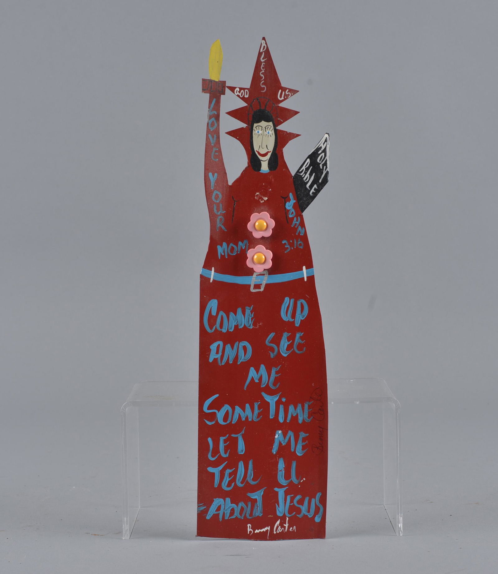 Benny Carter Tin Cutout Statue of Liberty RED (1 of 2)
