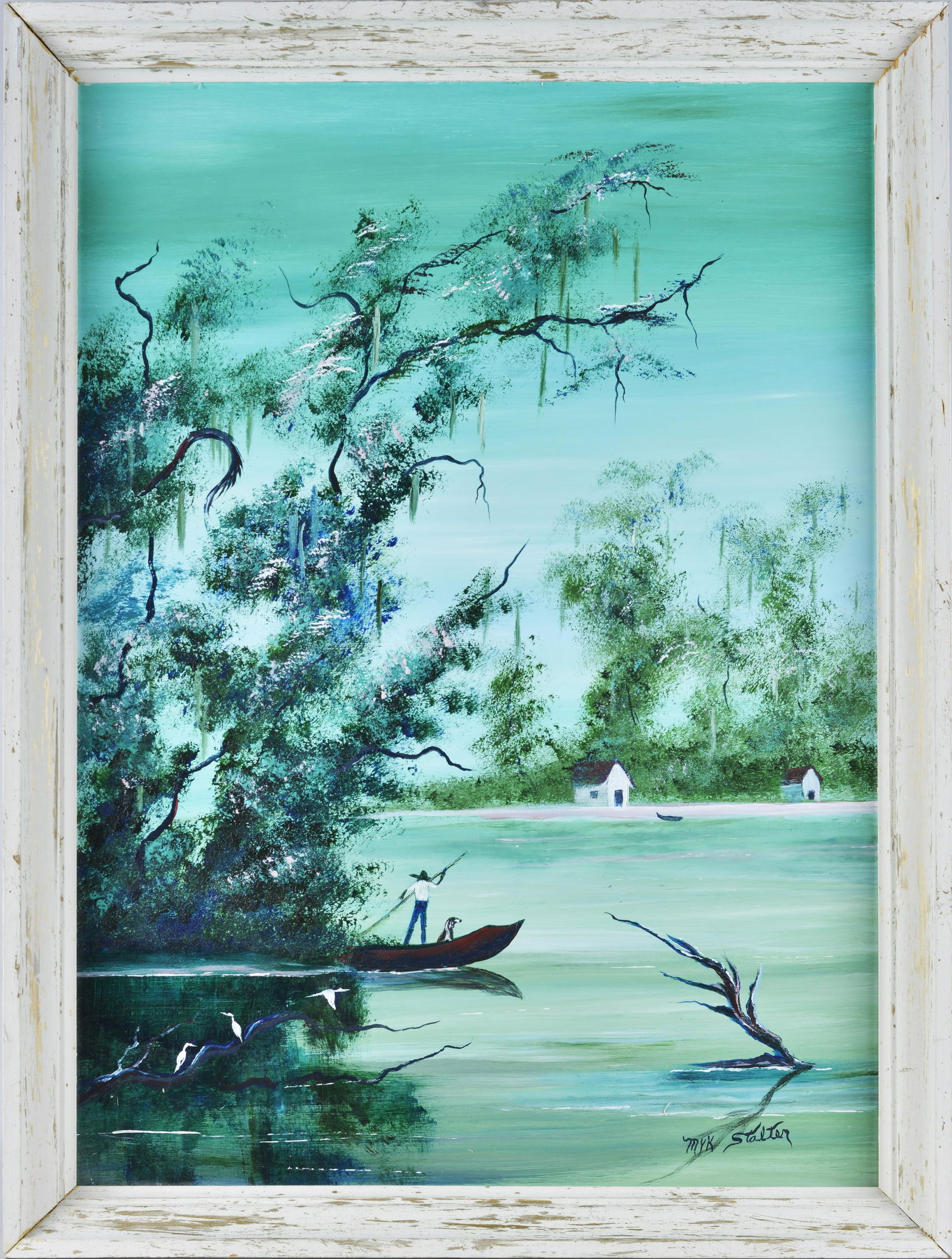 Myk Stalter Painting (man boat) (1 of 2)