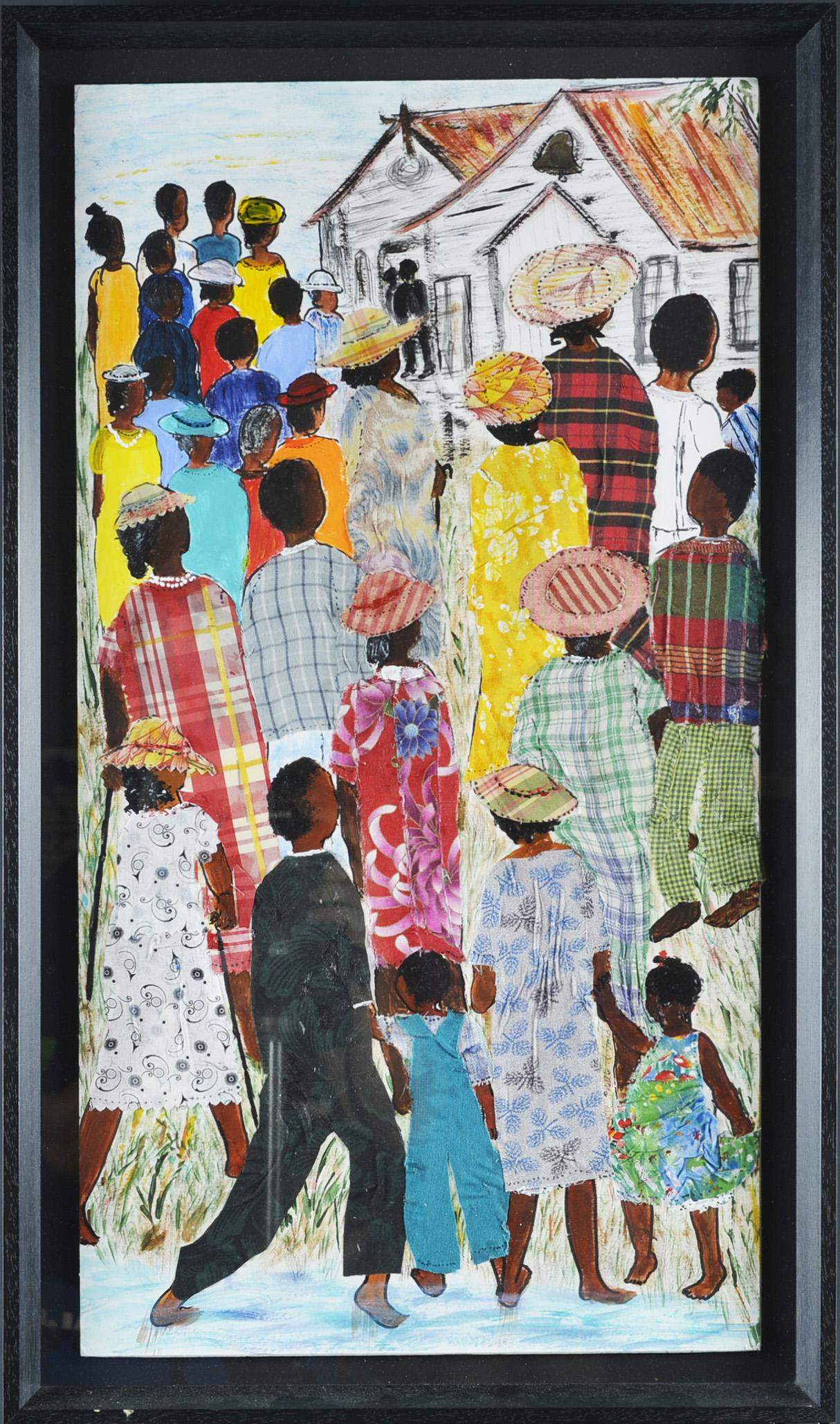 Marie Elem folk art painting collage (1 of 4)