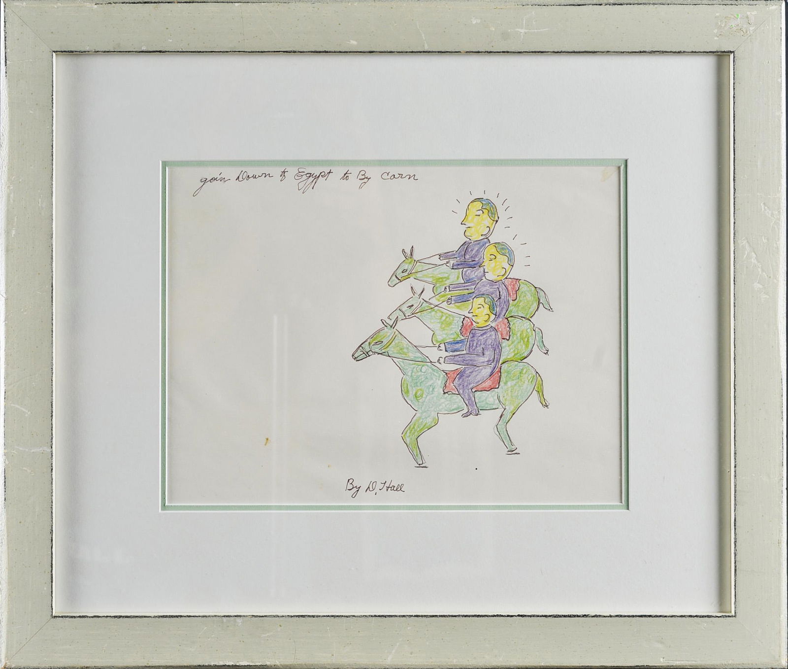 Dilmus Hall folk art painting (1 of 2)