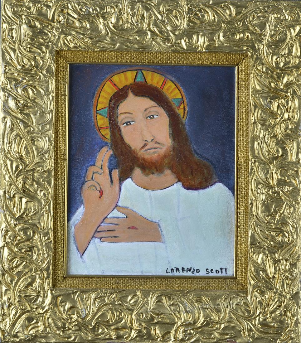 Lorenzo Scott folk art painting (1 of 3)
