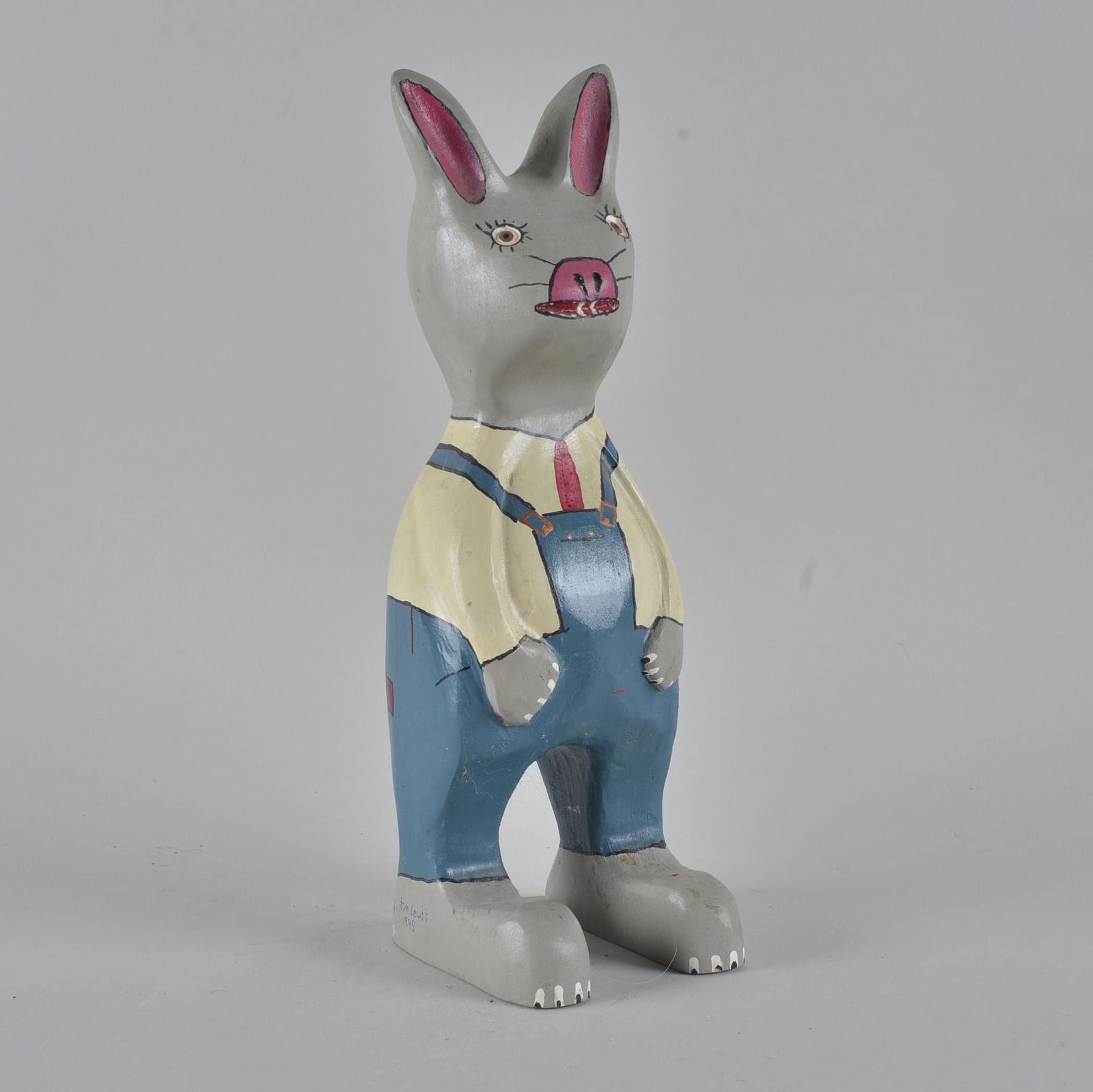 Folk Art Carved Rabbit (1 of 3)