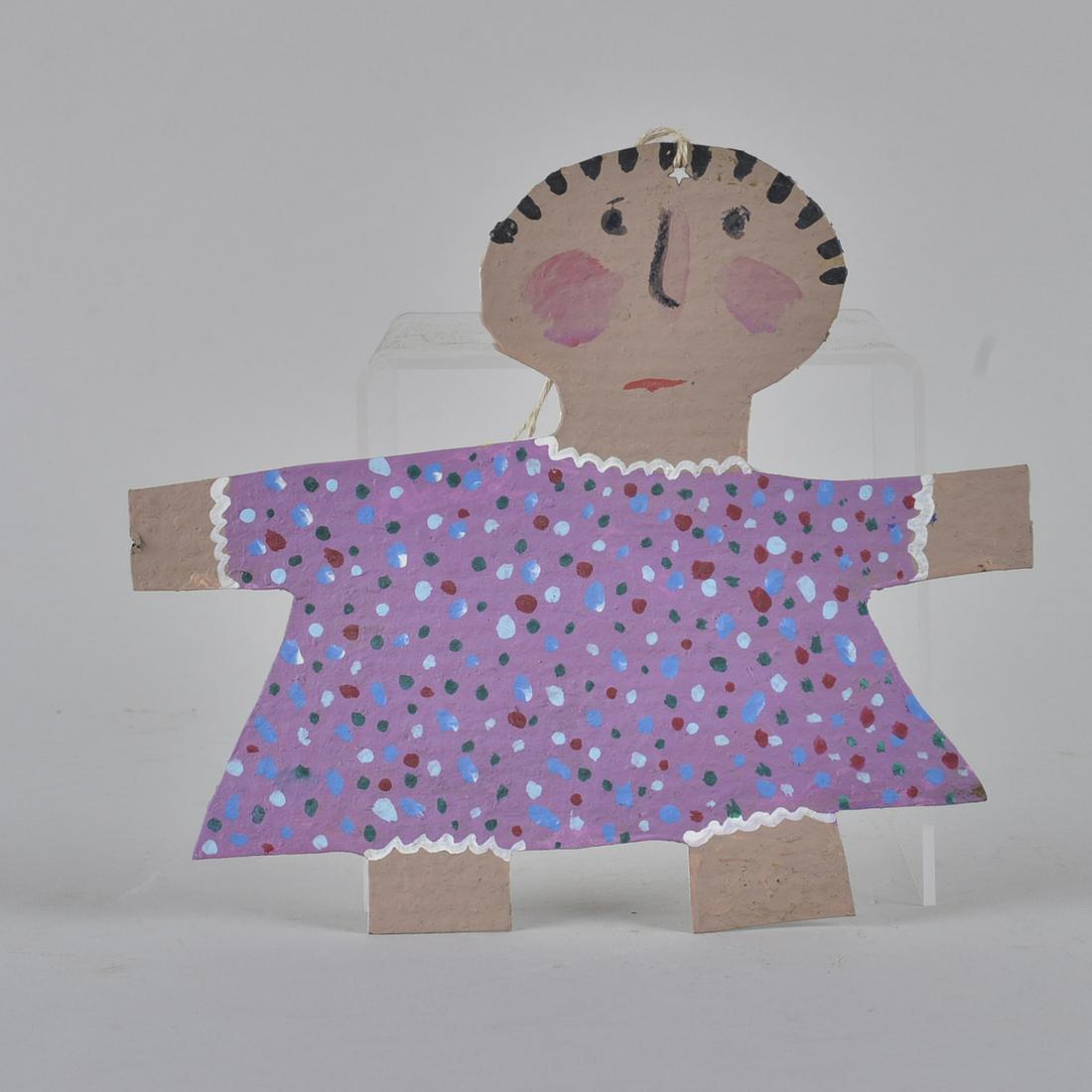 Cher Shaffer tin cutout: cut out tin and paint - H 7"