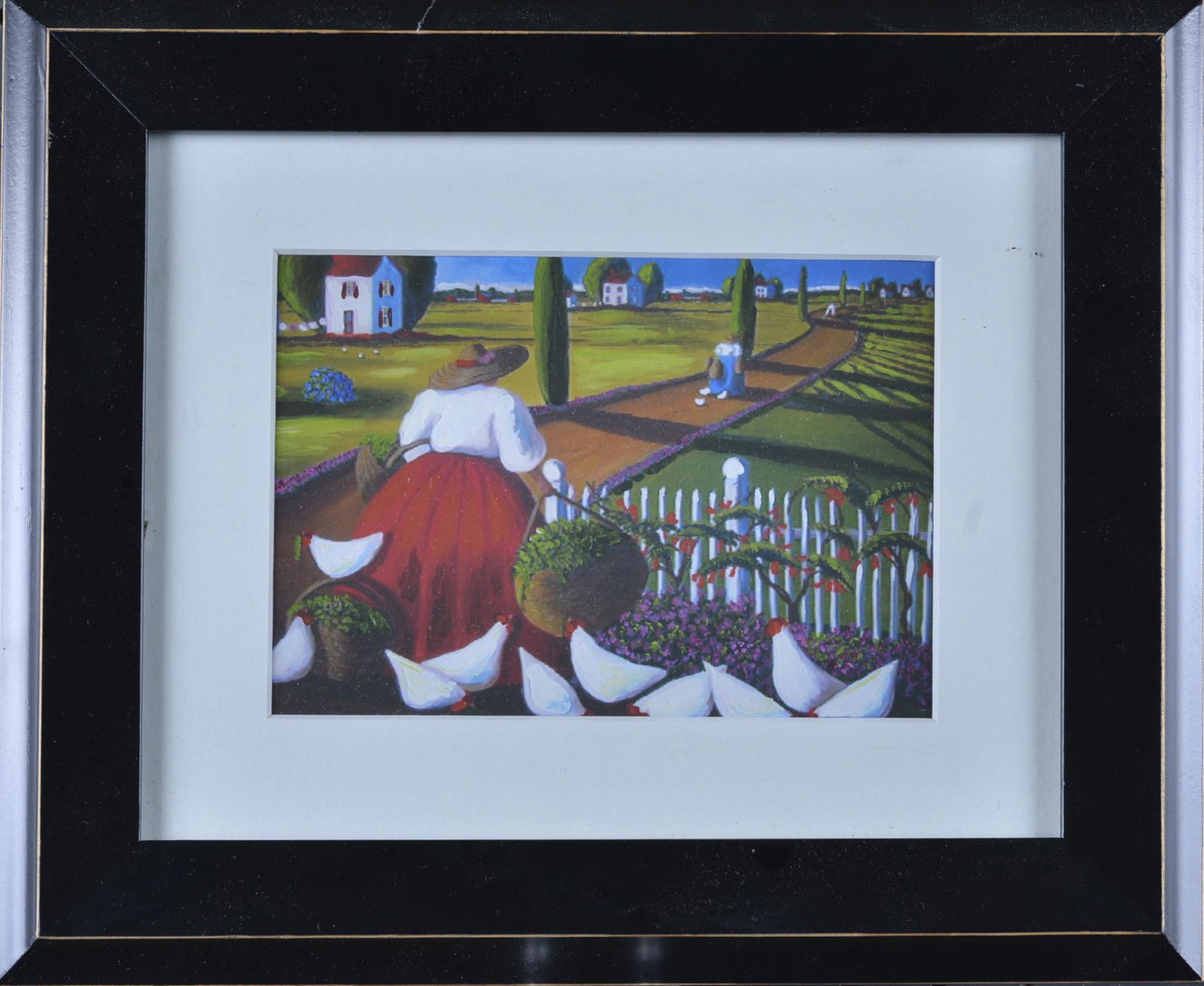 Folk Art Painting: Addie Smith - folk art painting - 13" x 11"