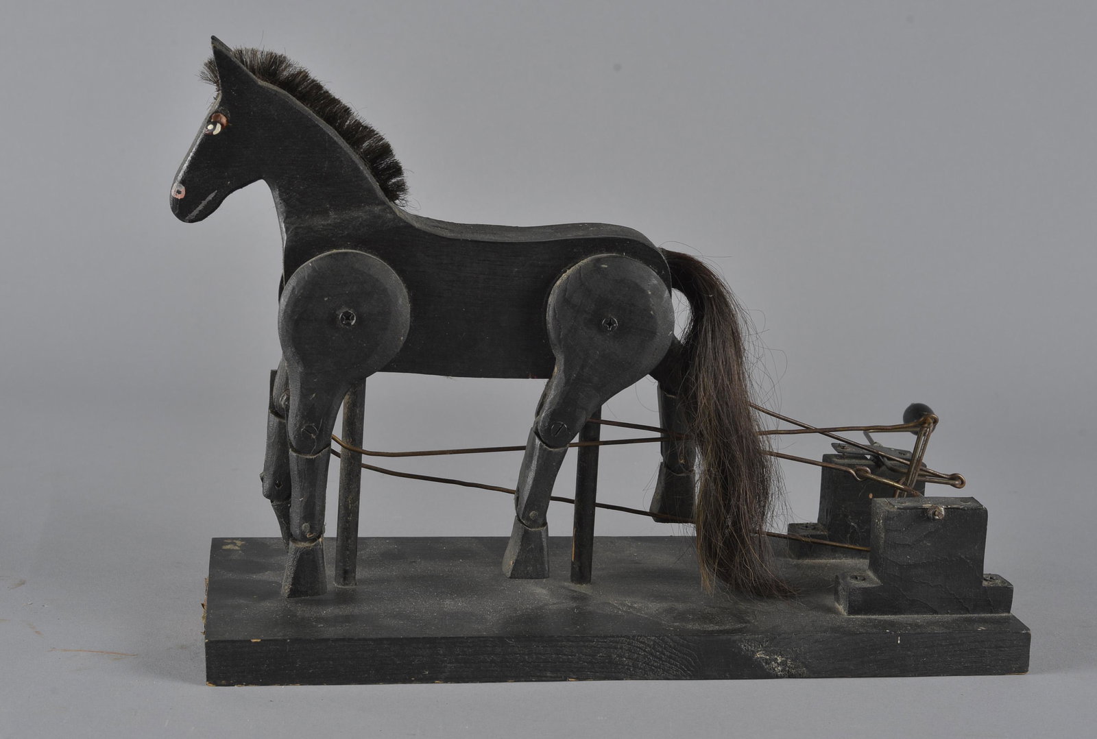 Folk Art Wooen Mechanical horse (1 of 5)