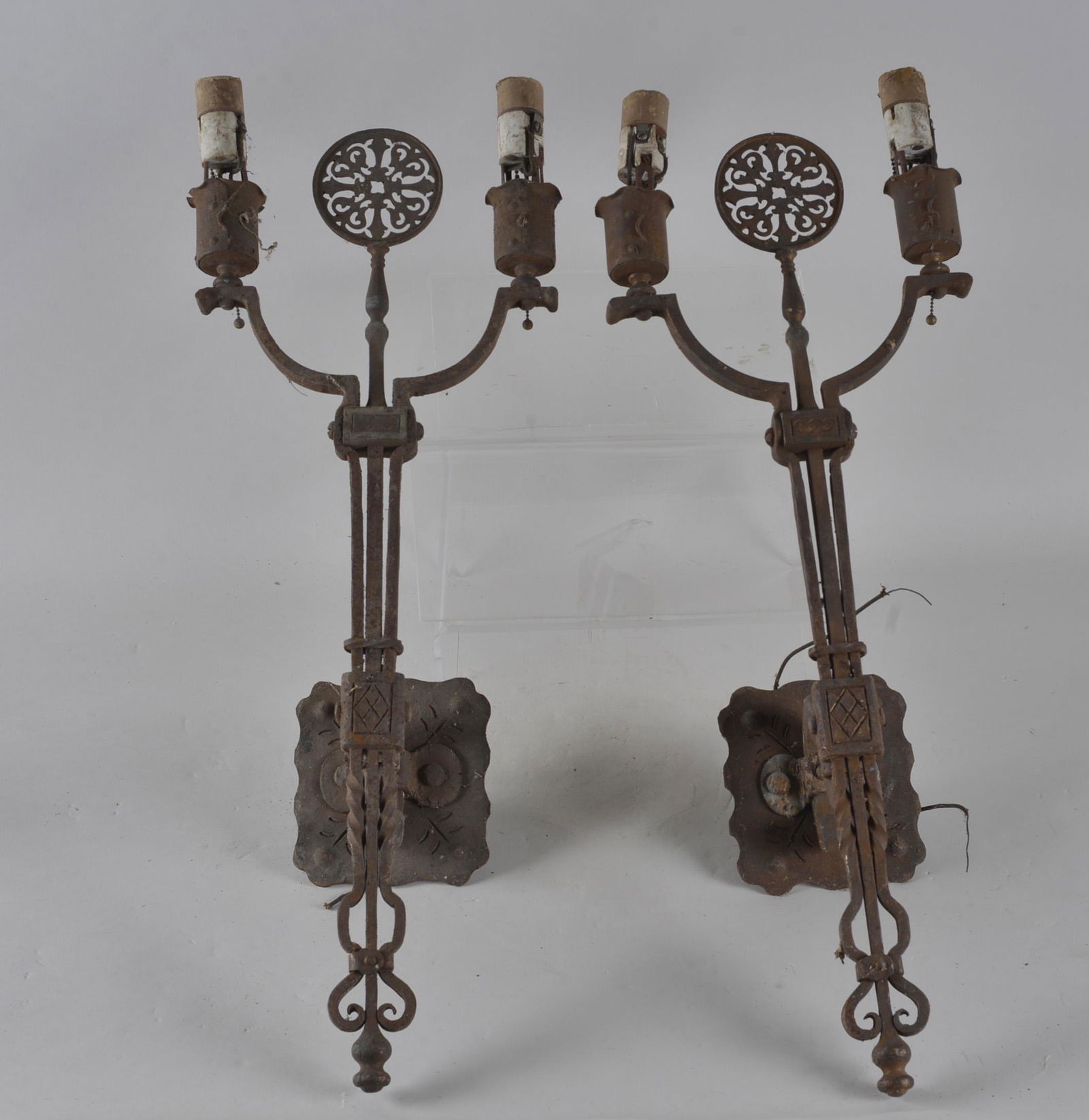 Iron Hand Forged Lighting ca. 1900 (1 of 5)