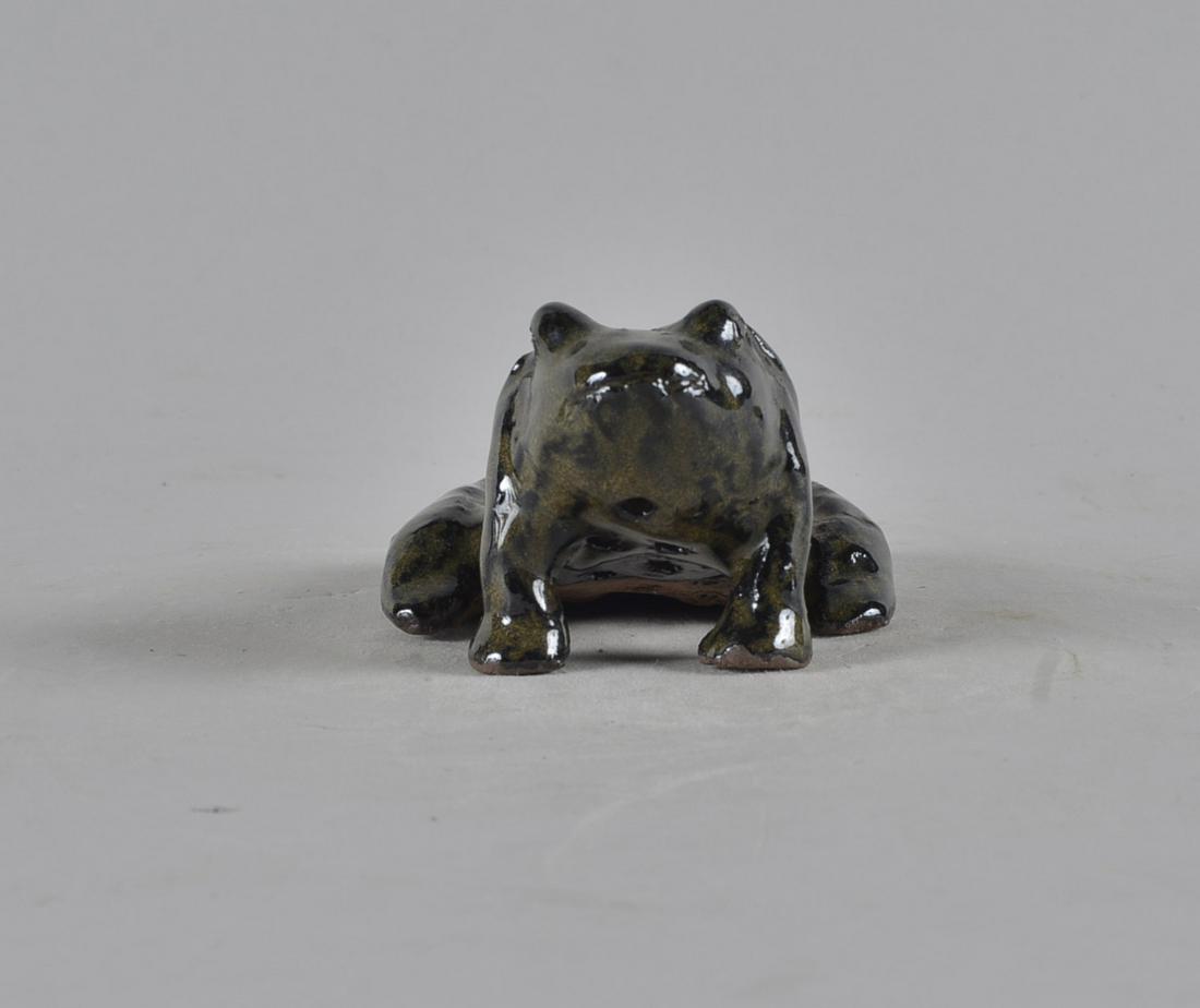 Charles Moore Frog Jugtown: stamped and signed on bottom ...2.5"H x 5.5"L