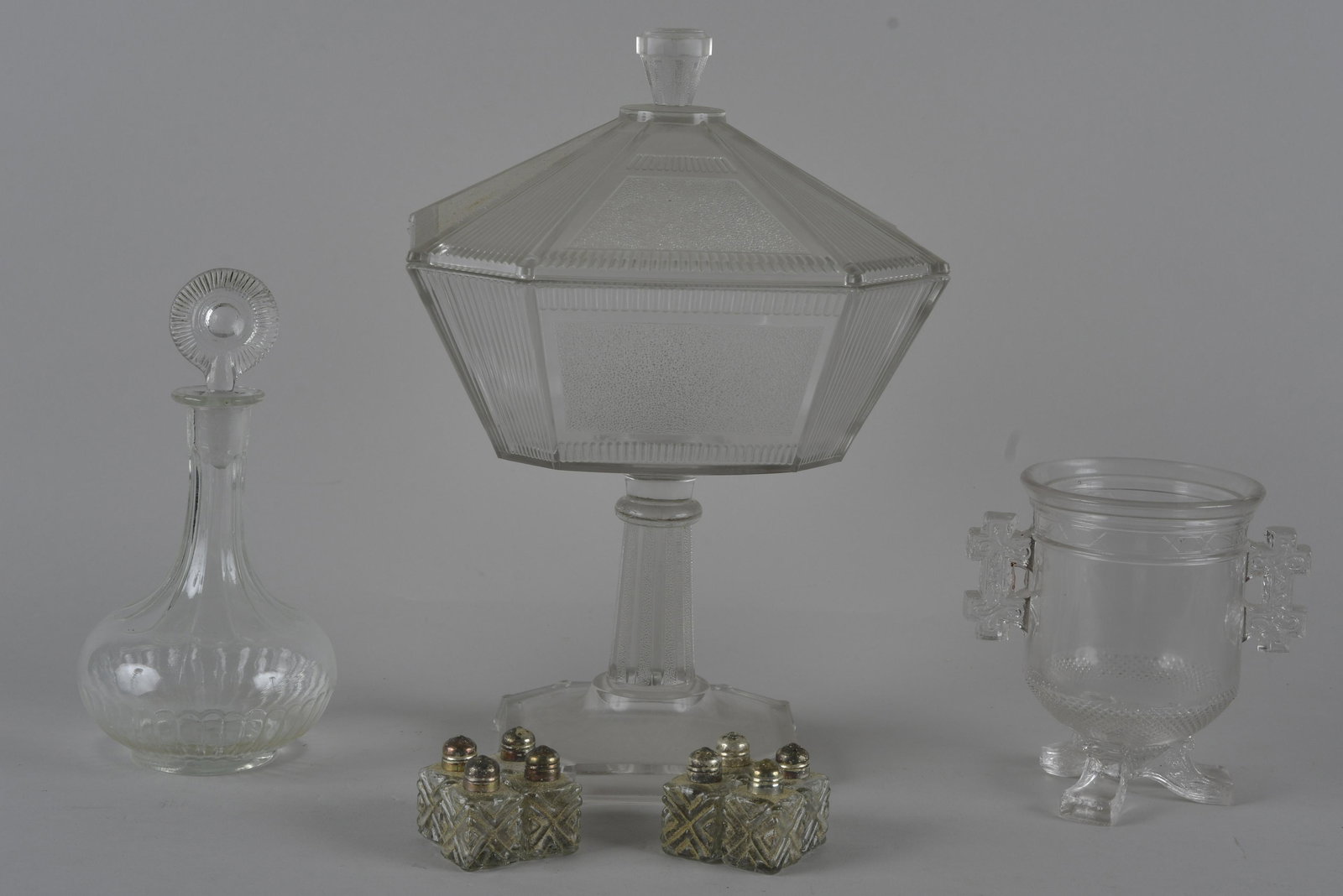 Victorian Pattern Glass Large covered compote etc (1 of 1)