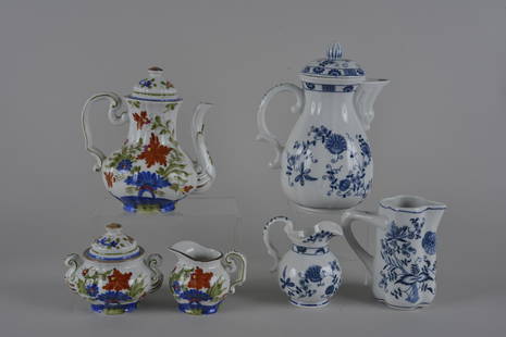 2 teapot sets fine china: see picture vienna woods teapot set blue & white country festival floral set