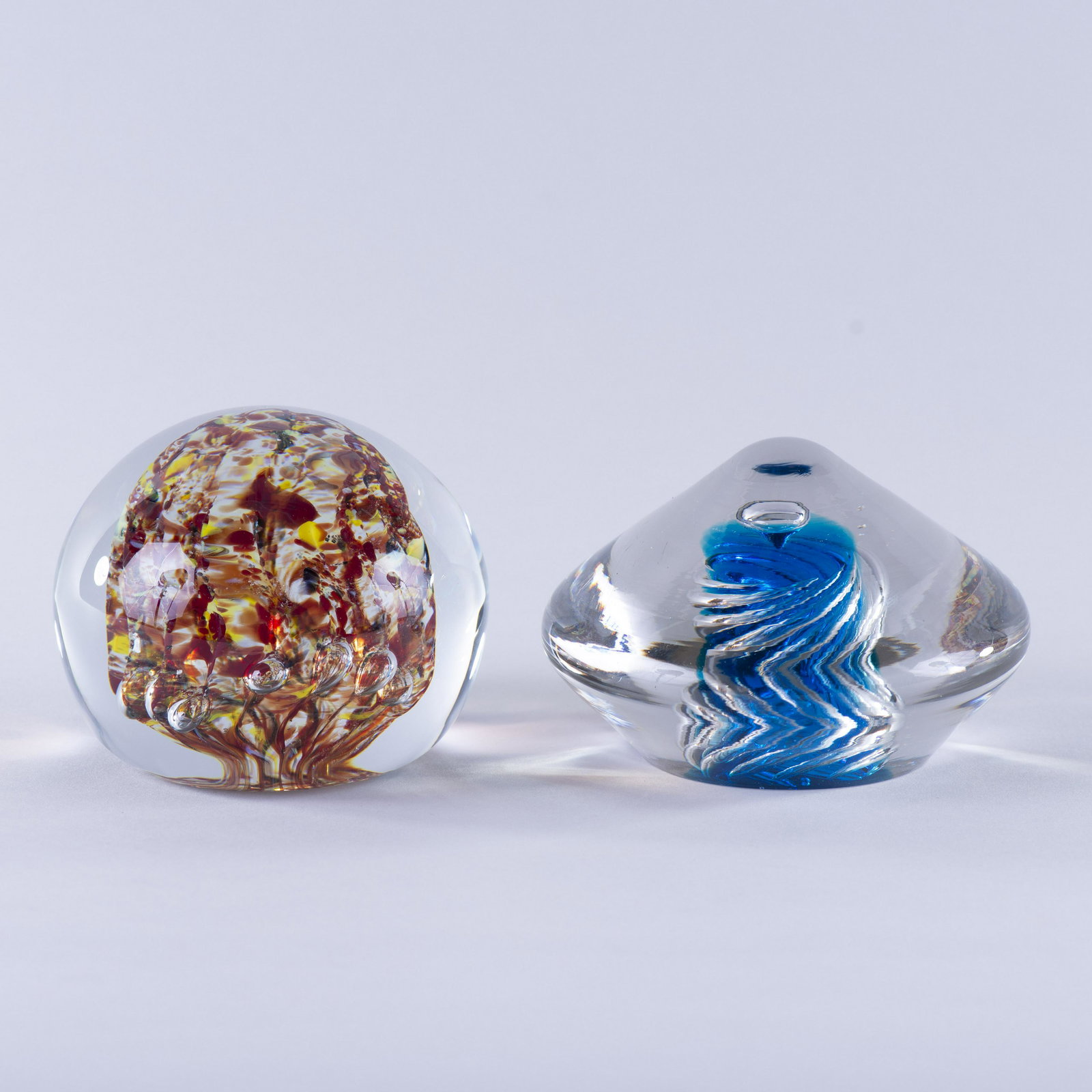 2 Blenko Art Glass Paperweights (1 of 2)