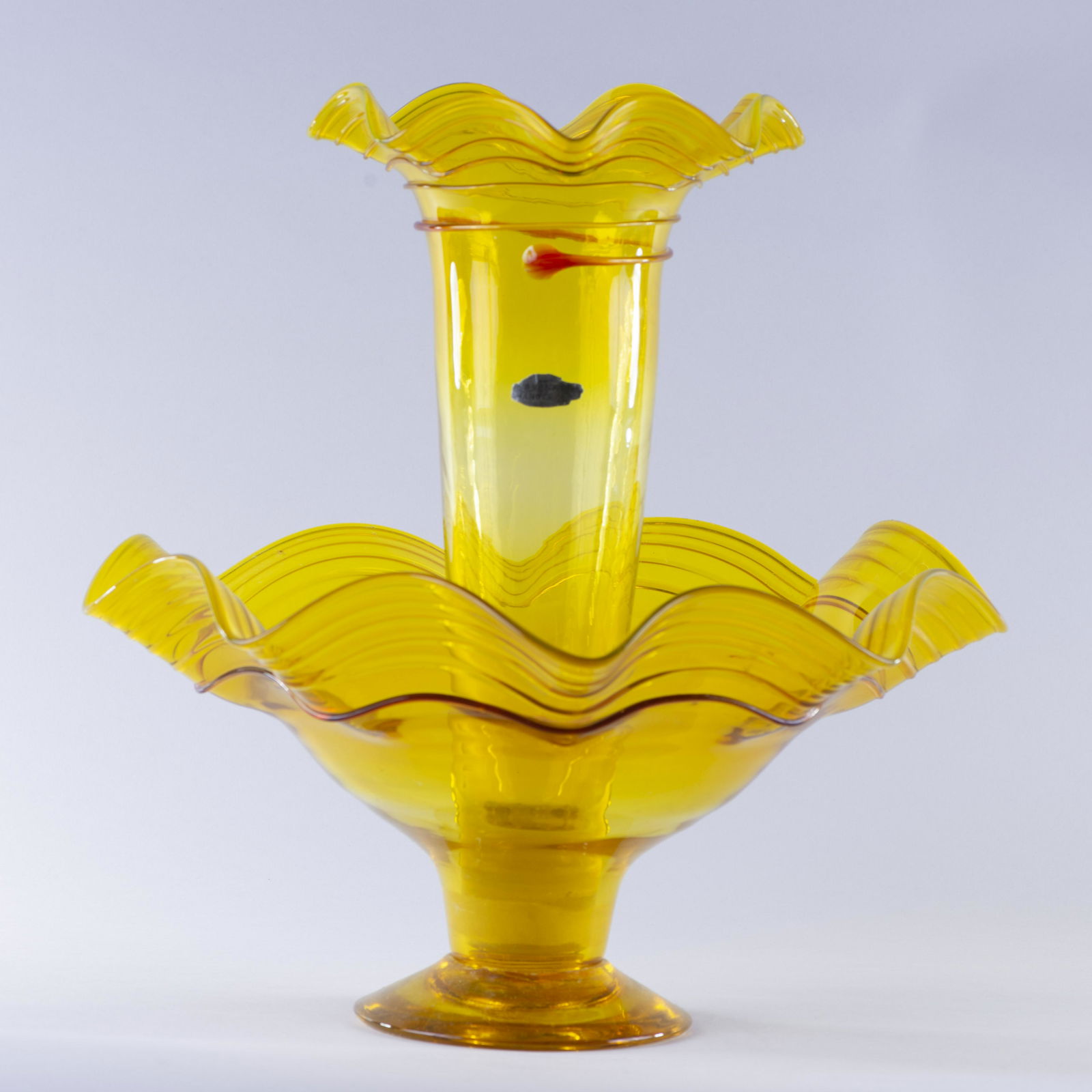 Blenko Art Glass 2 Piece Epergne (1 of 1)