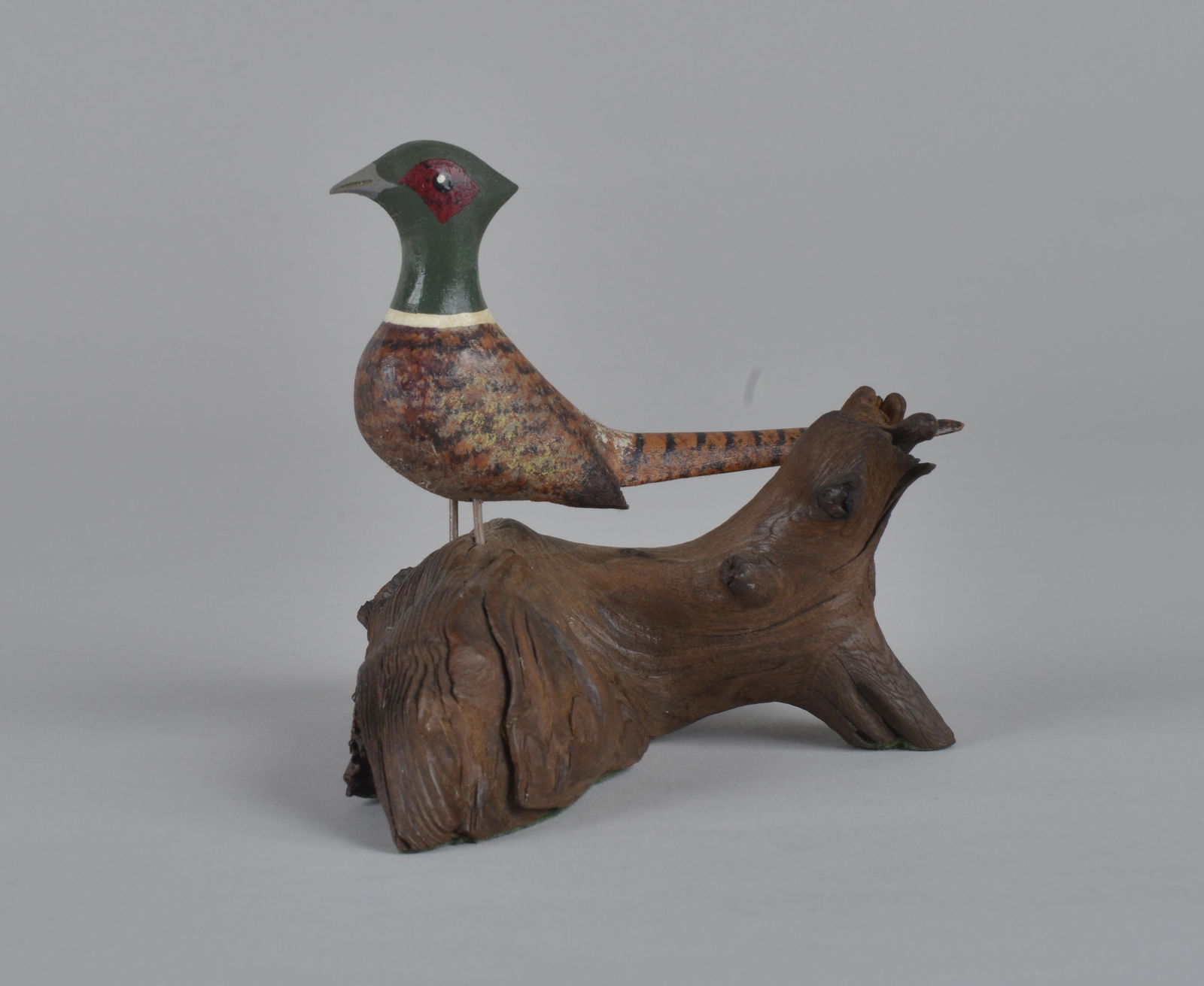 Wood Folk Art Carving Pheasant (1 of 3)
