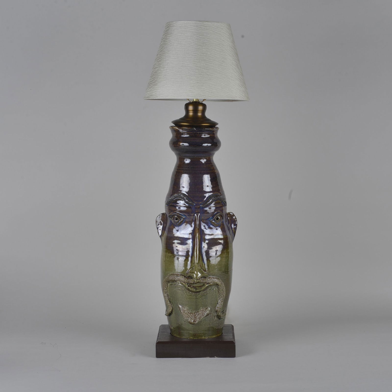 Rodney Smith Face Jug Pottery Lamp (1 of 3)