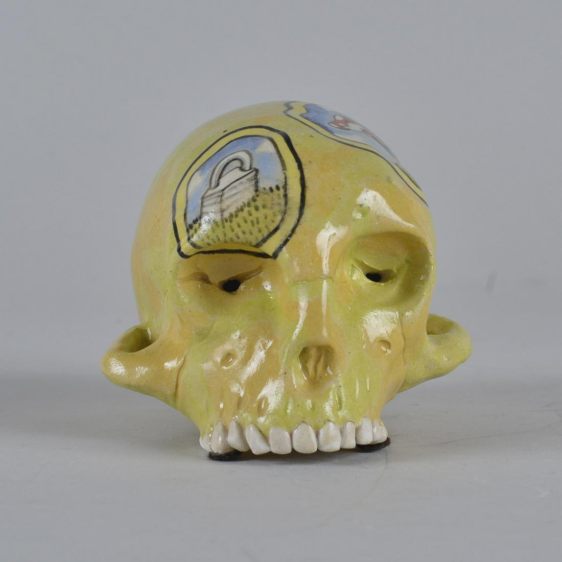 Stacy Lambert Skull: Skull dated 2007 3 1/2" H