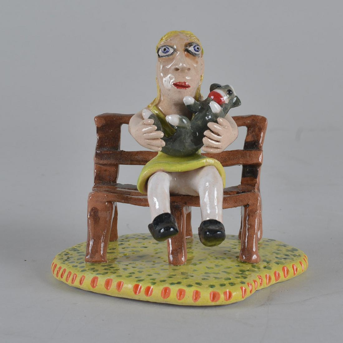 Stacy Lambert Girl w/Sock Monkey Figural (1 of 5)