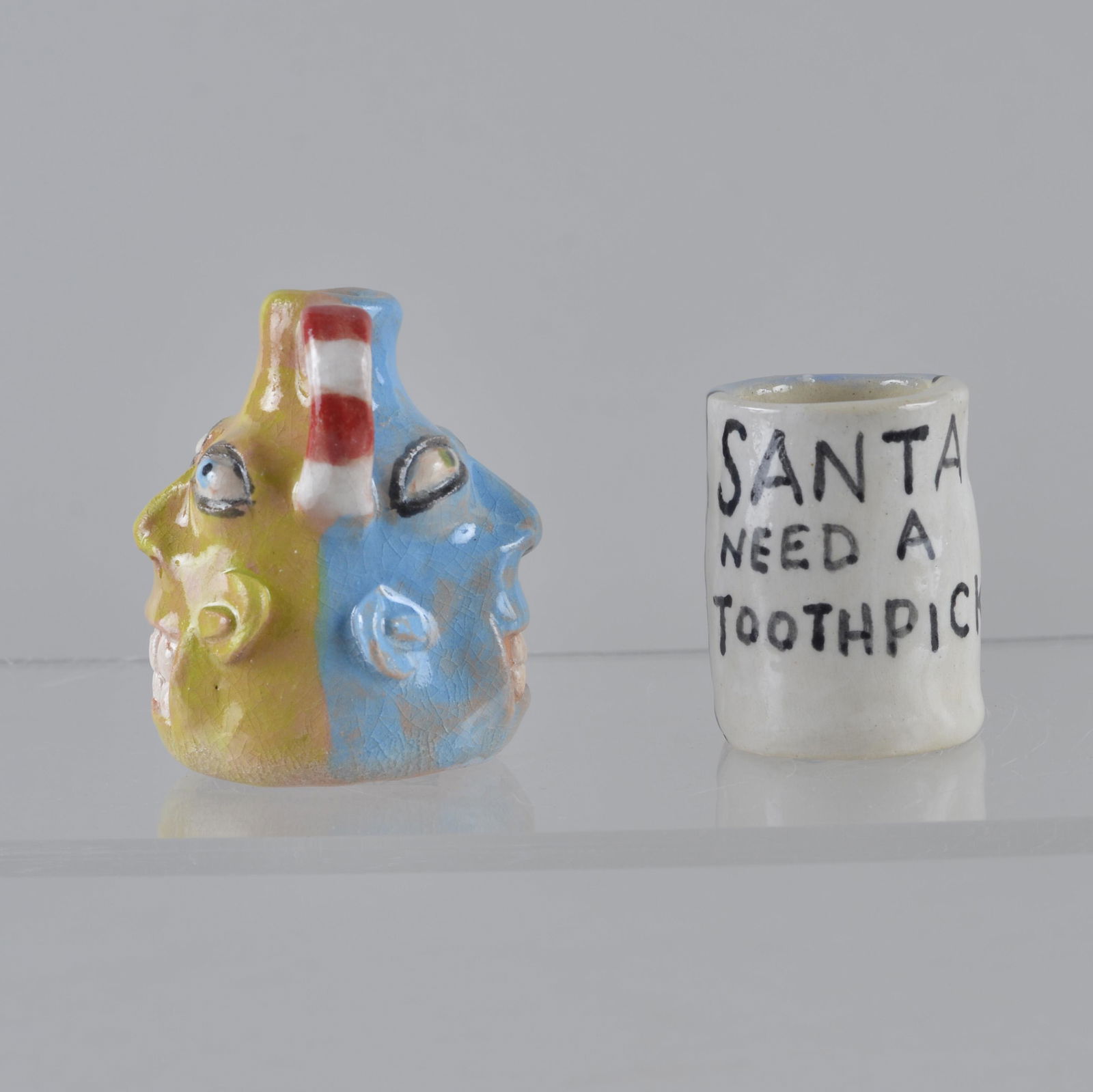 Stacy Lambert Toothpick Holder Double Face Jug (1 of 3)