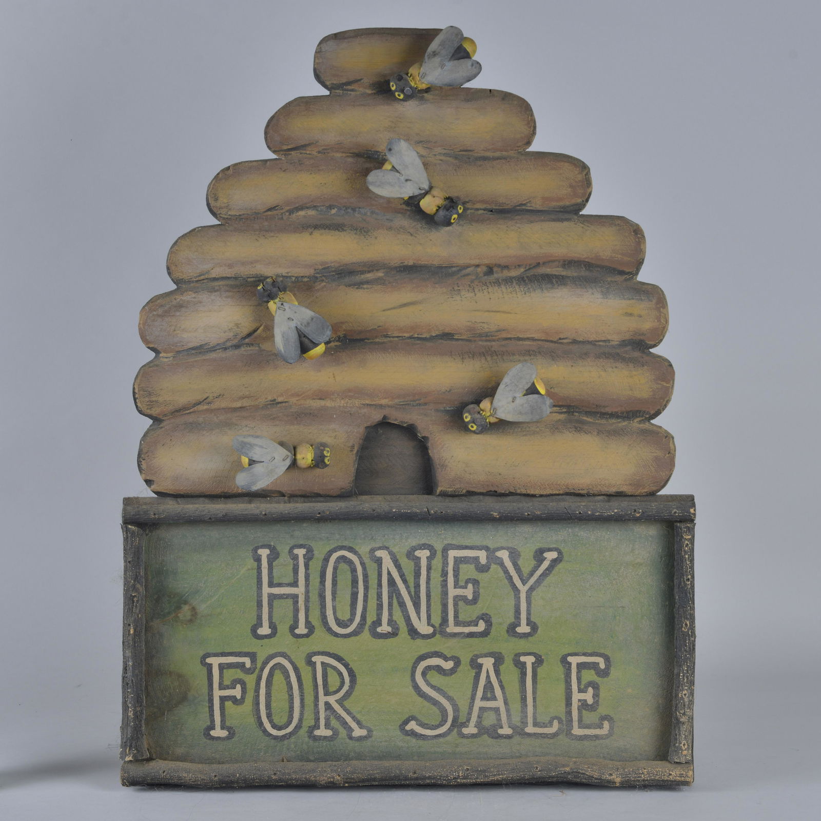 Folk Art Trade Sign "Honey For Sale" (1 of 4)