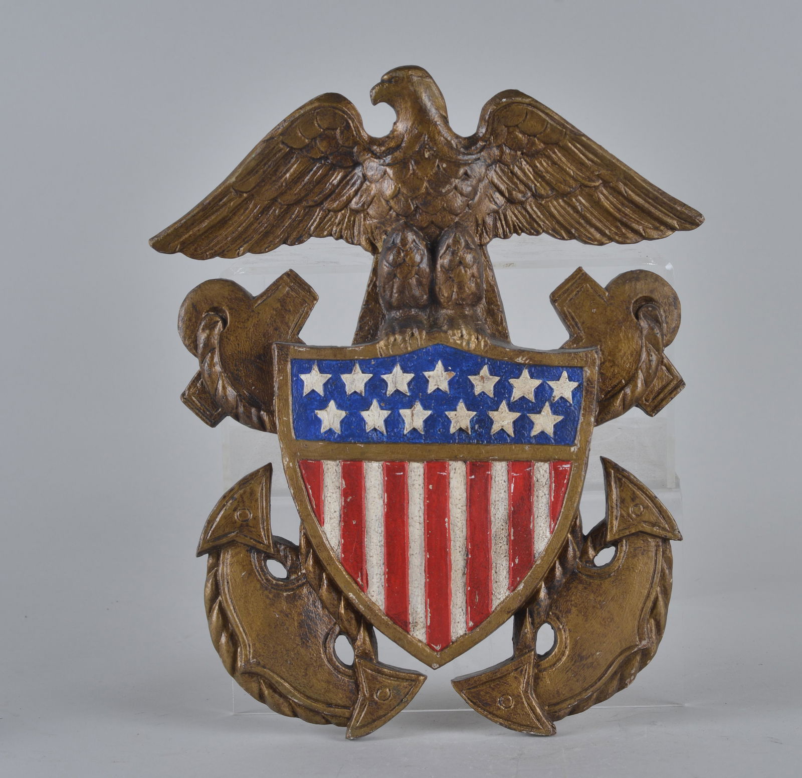 Wood Carved and Painted Eagle (1 of 2)