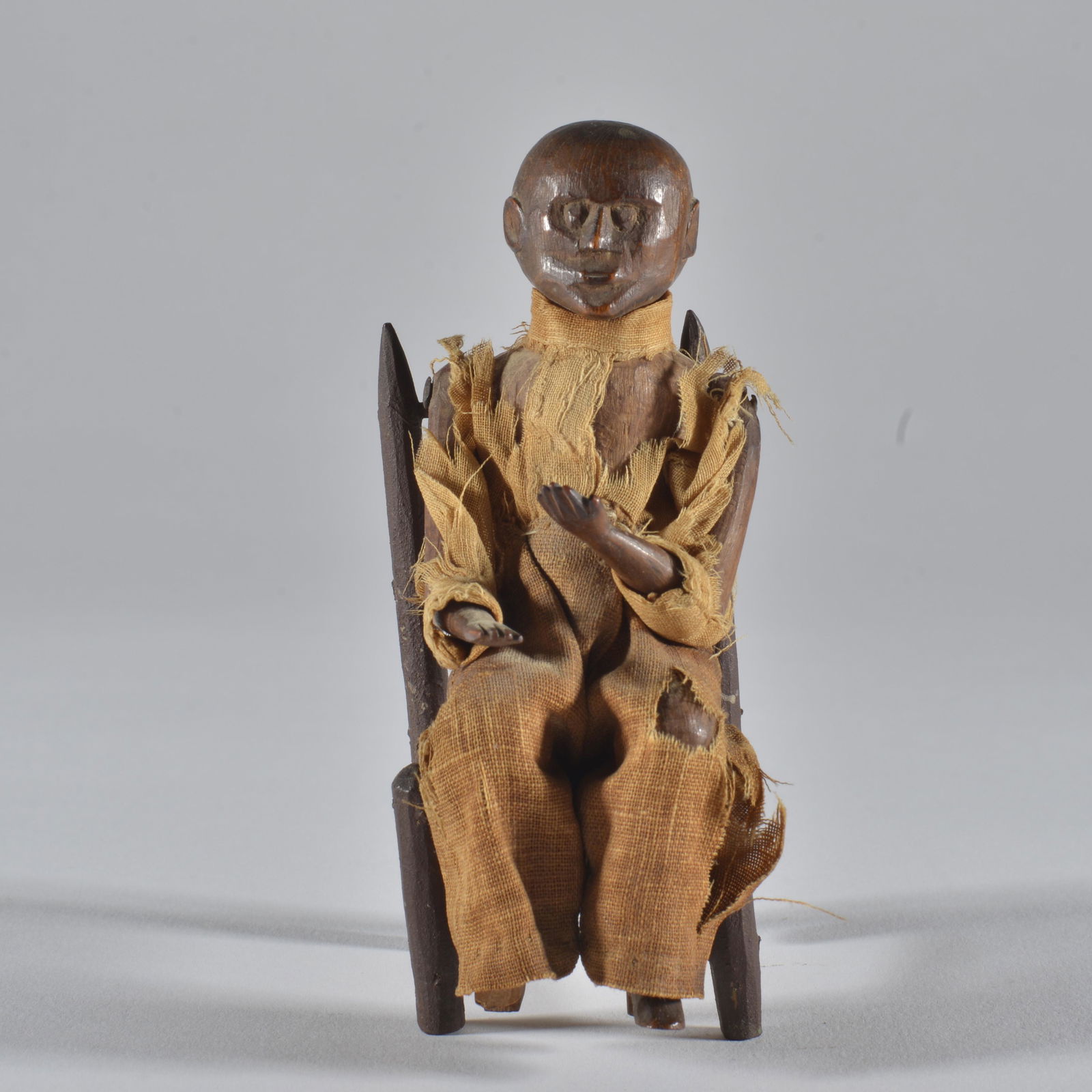 Folk Art Carved Man Seating (1 of 12)